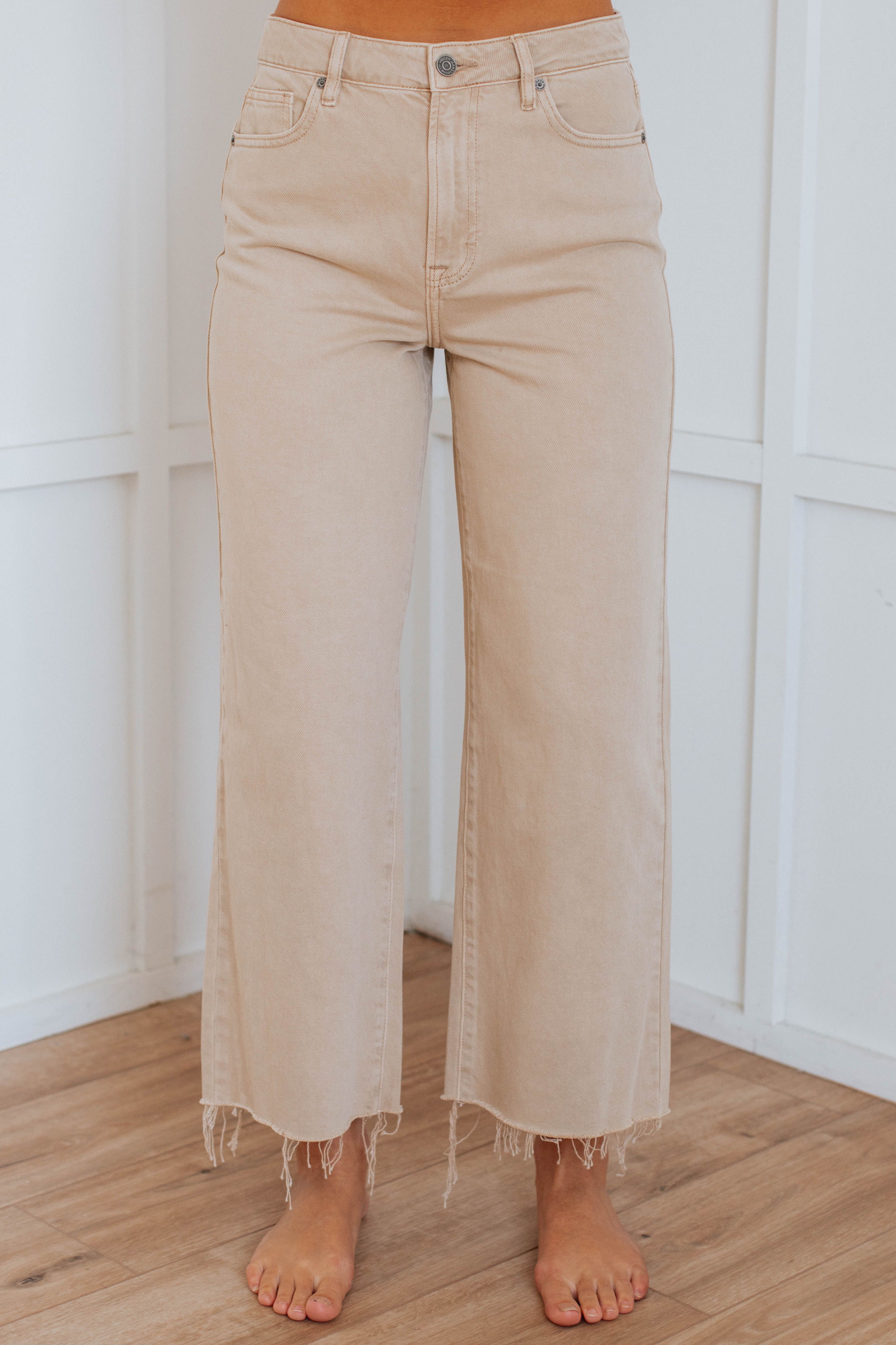 Nori Hidden Jeans - Khaki sold by Wild Oak Boutique product image thumbnail 3