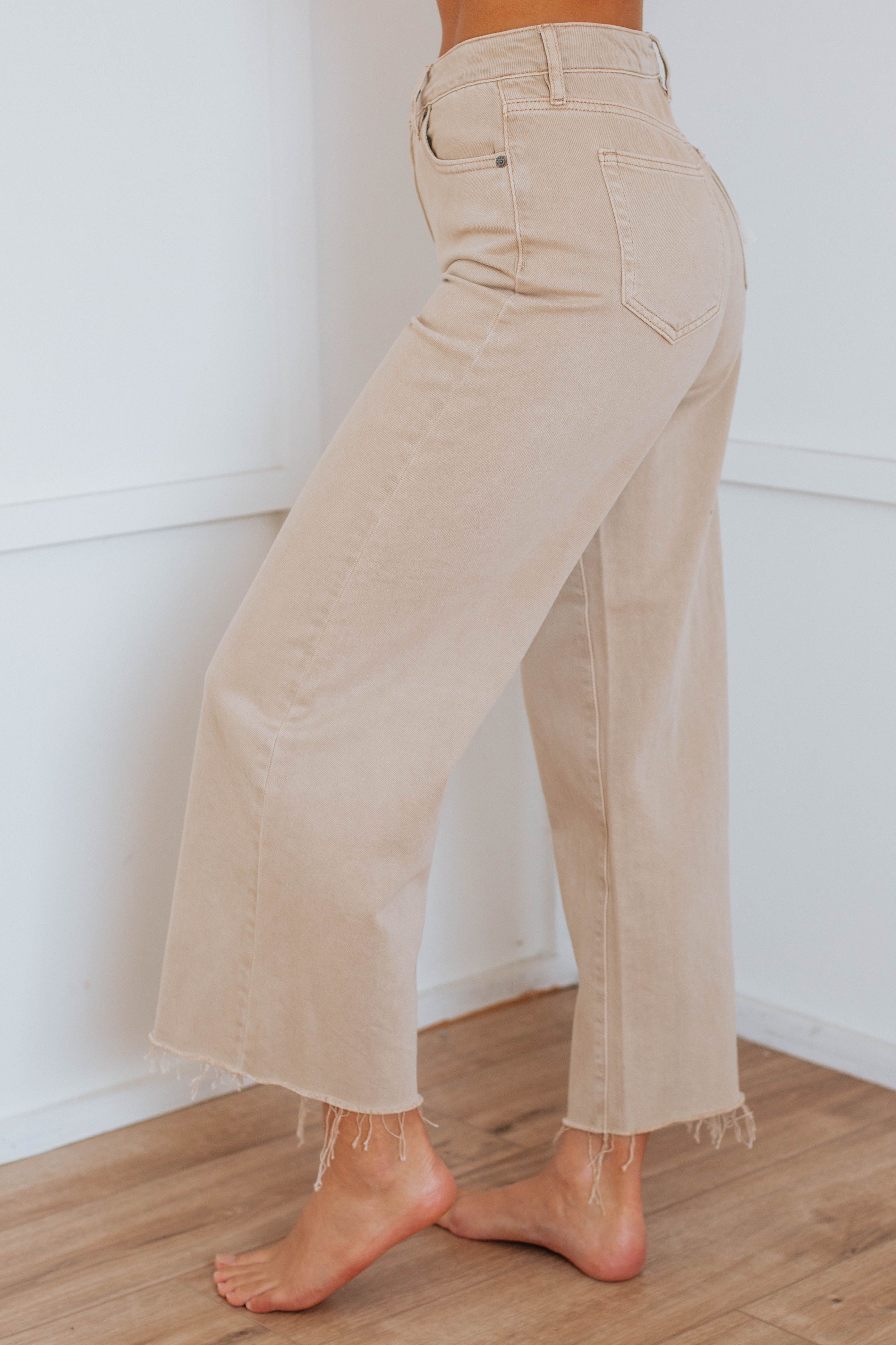 Nori Hidden Jeans - Khaki sold by Wild Oak Boutique product image thumbnail 2
