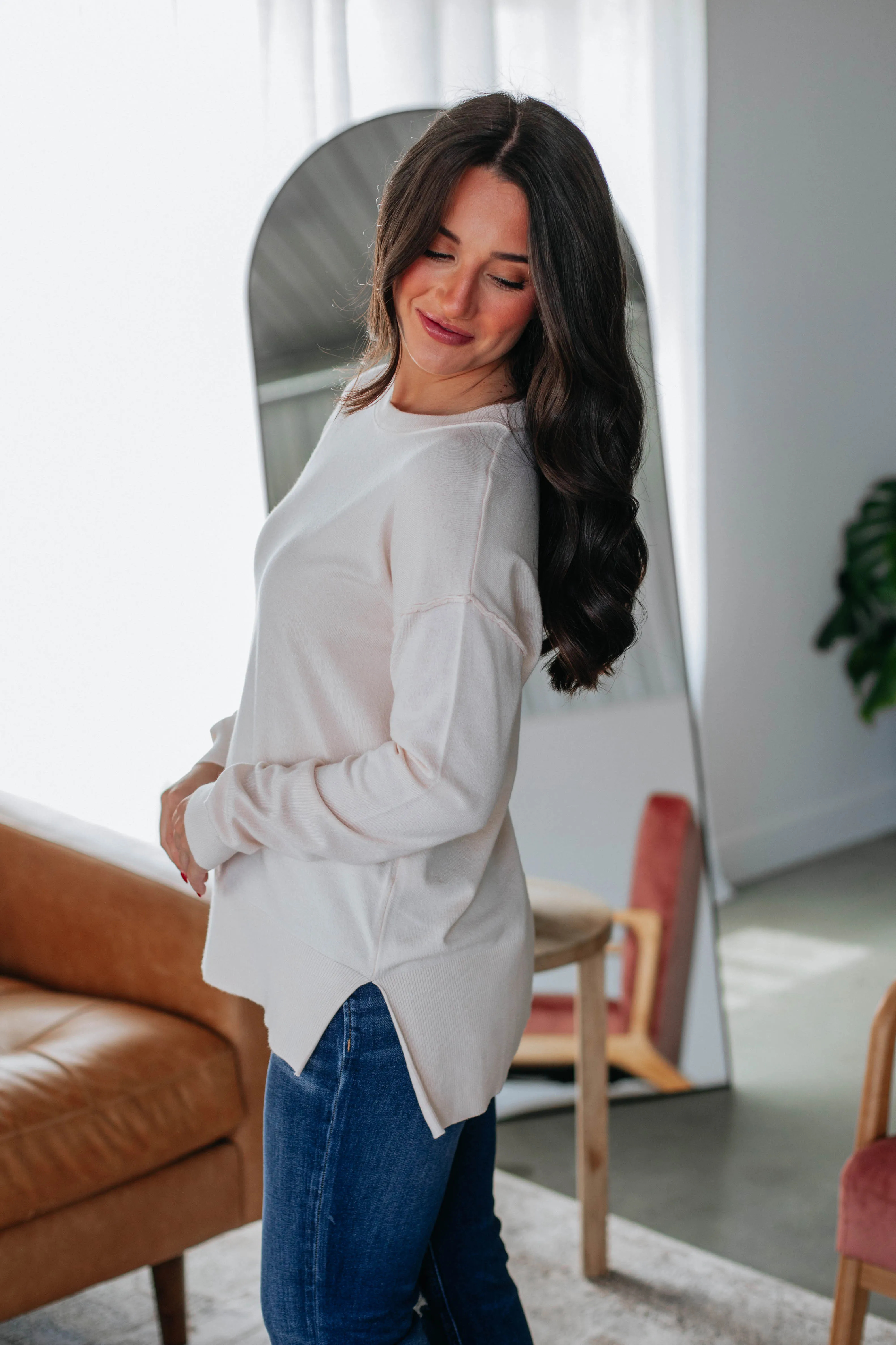 Kiersten Sweater - Cream sold by Wild Oak Boutique product image thumbnail 4