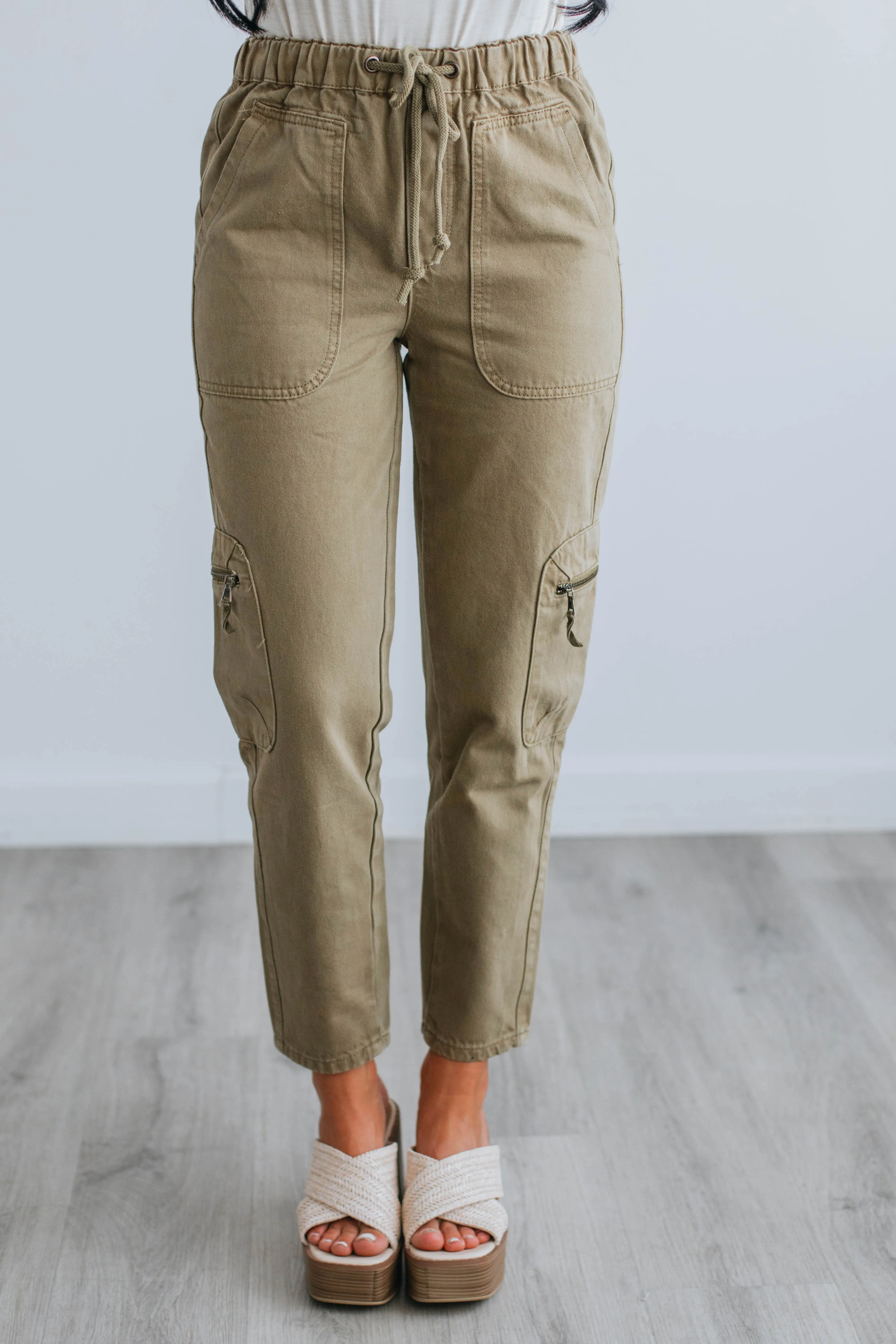 Odee Cargo Pants - Olive sold by Wild Oak Boutique product image thumbnail 3