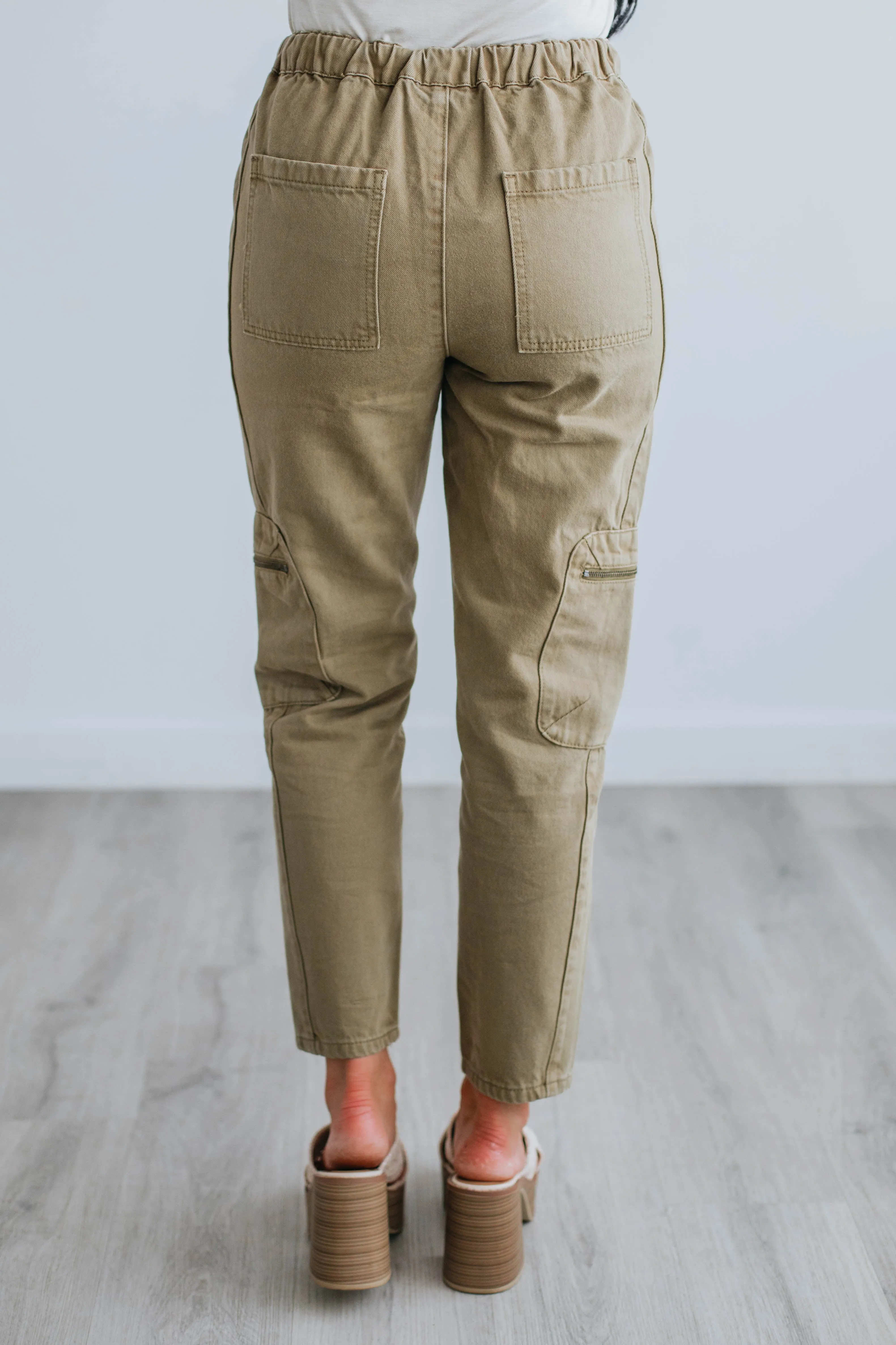 Odee Cargo Pants - Olive sold by Wild Oak Boutique product image thumbnail 5
