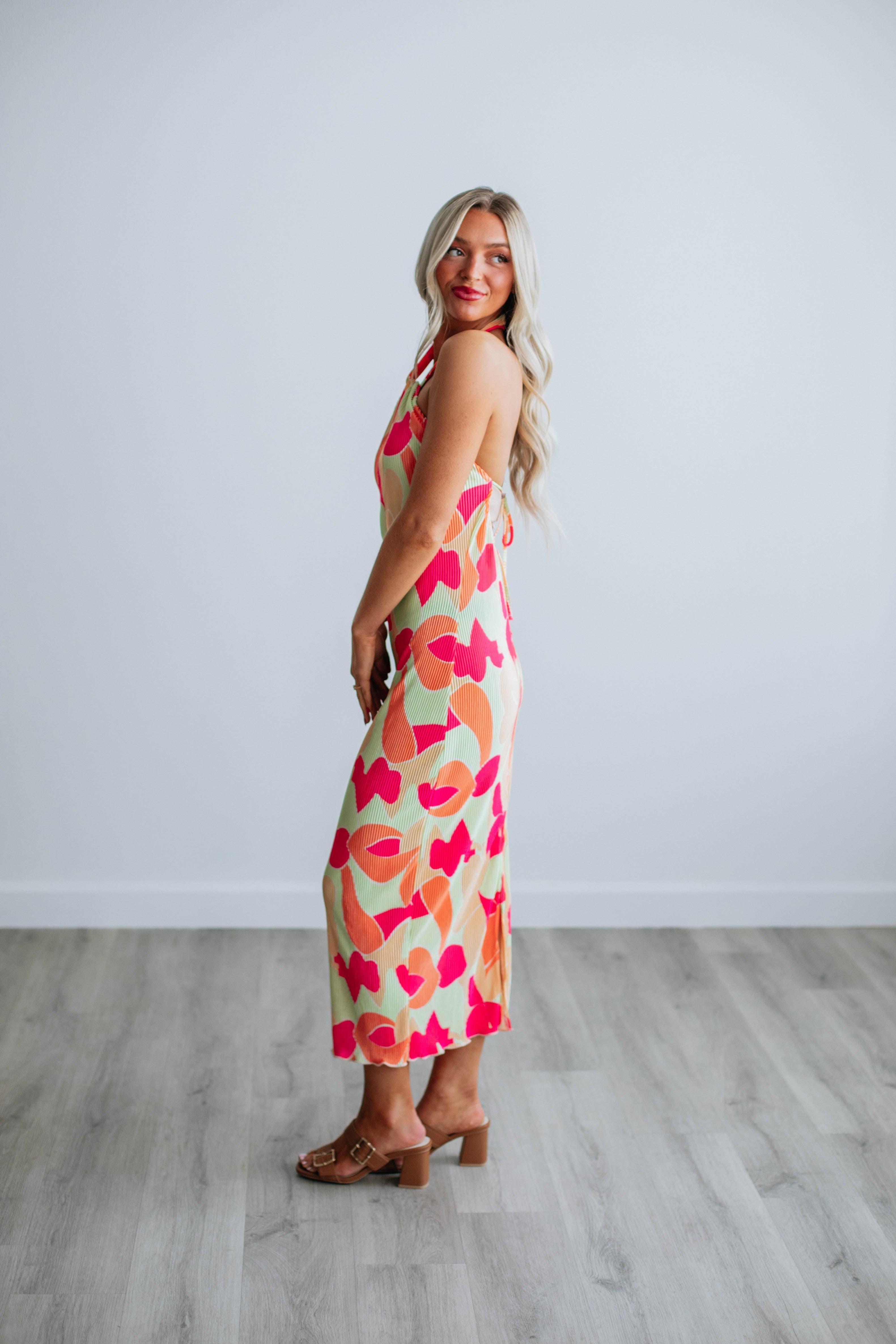 Vibrant Getaway Midi Dress sold by Wild Oak Boutique product image thumbnail 4