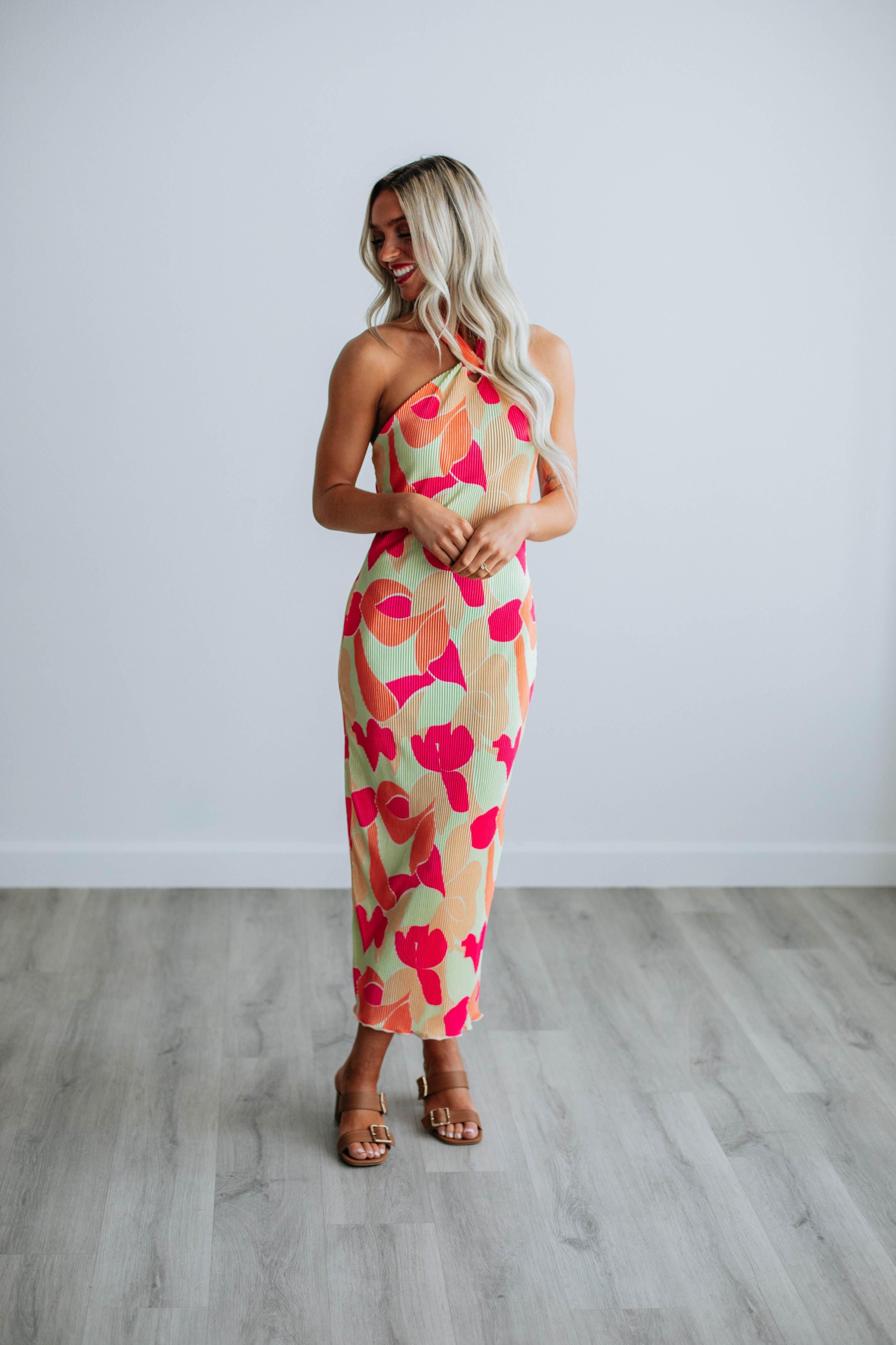 Vibrant Getaway Midi Dress sold by Wild Oak Boutique product image thumbnail 5