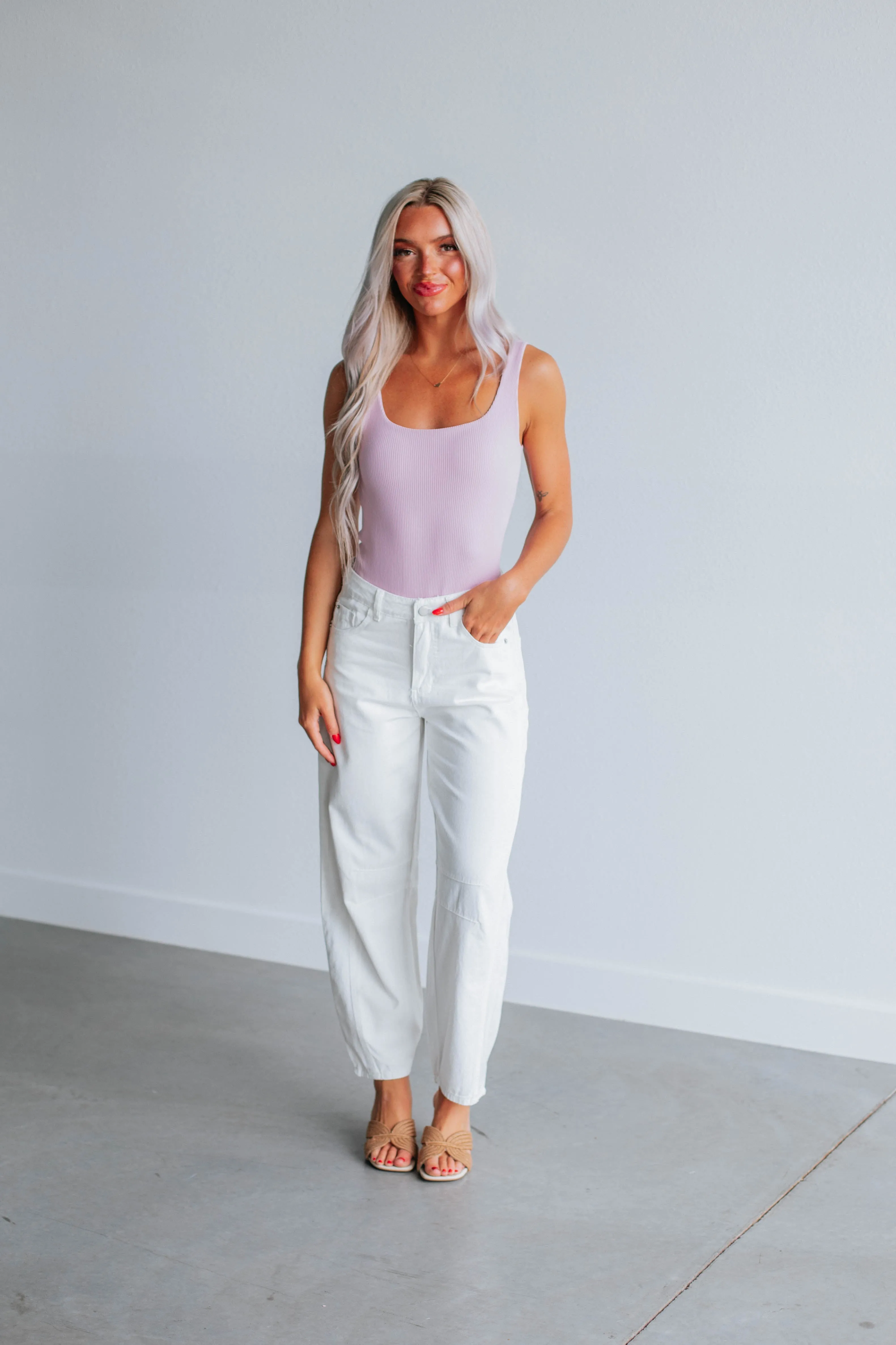 Dahlia Ribbed Bodysuit - Lavender sold by Wild Oak Boutique product image thumbnail 2