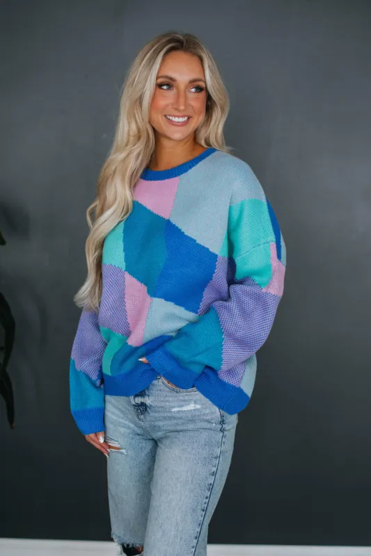 Colby Abstract Sweater sold by Wild Oak Boutique