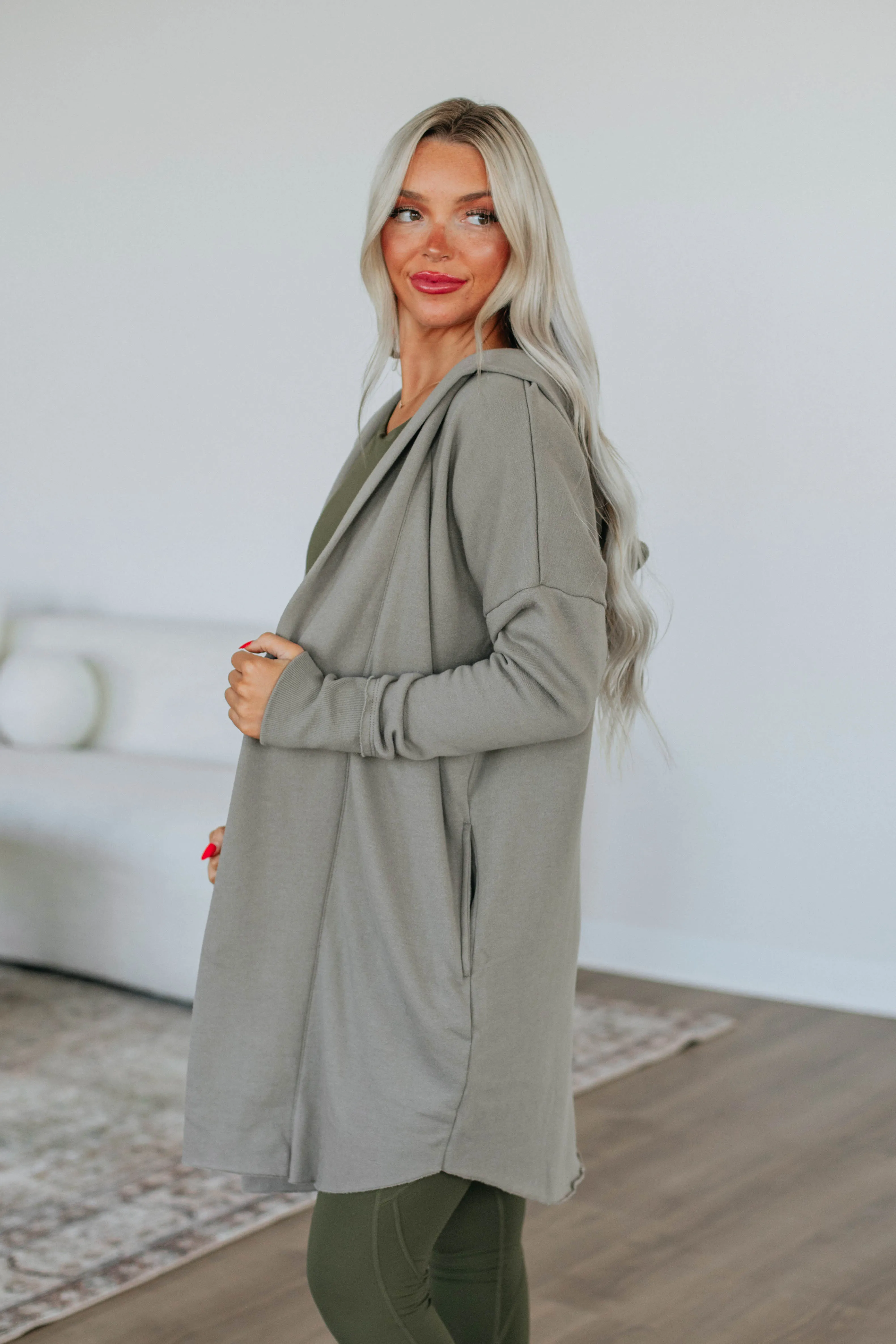 Rebekah Cardigan - Mushroom sold by Wild Oak Boutique product image thumbnail 5