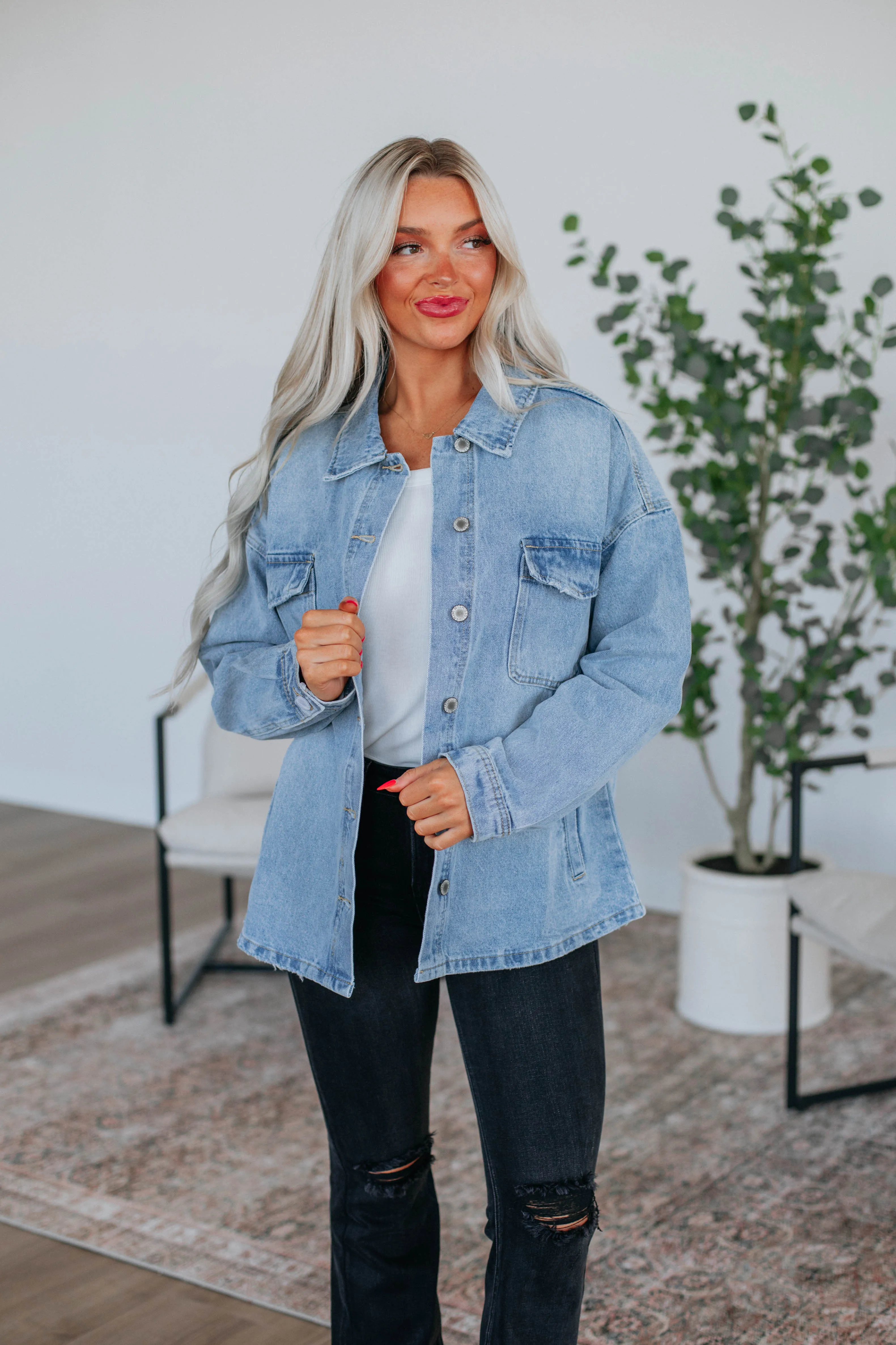 Robyn Denim Jacket sold by Wild Oak Boutique