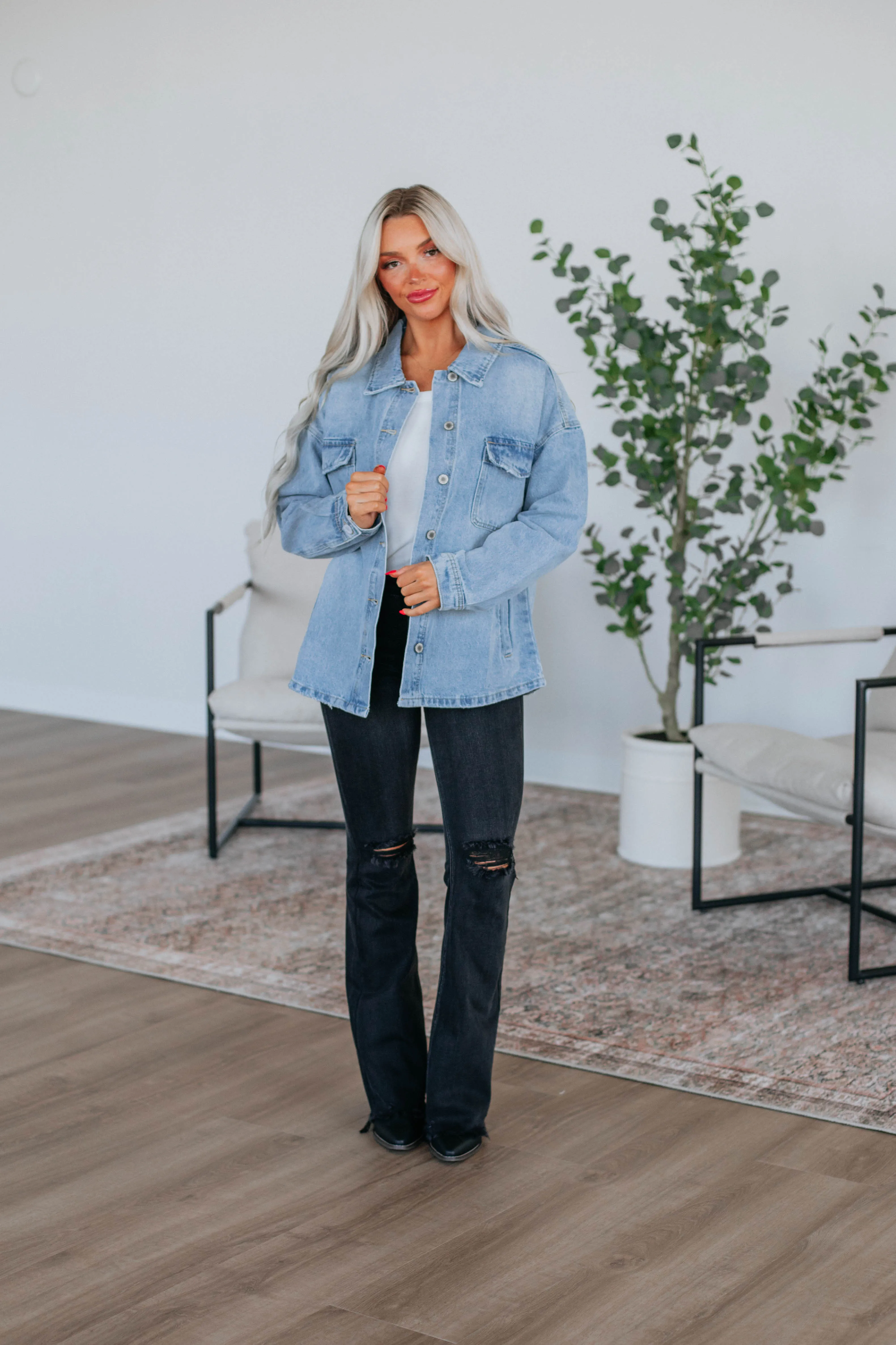 Robyn Denim Jacket sold by Wild Oak Boutique product image thumbnail 2