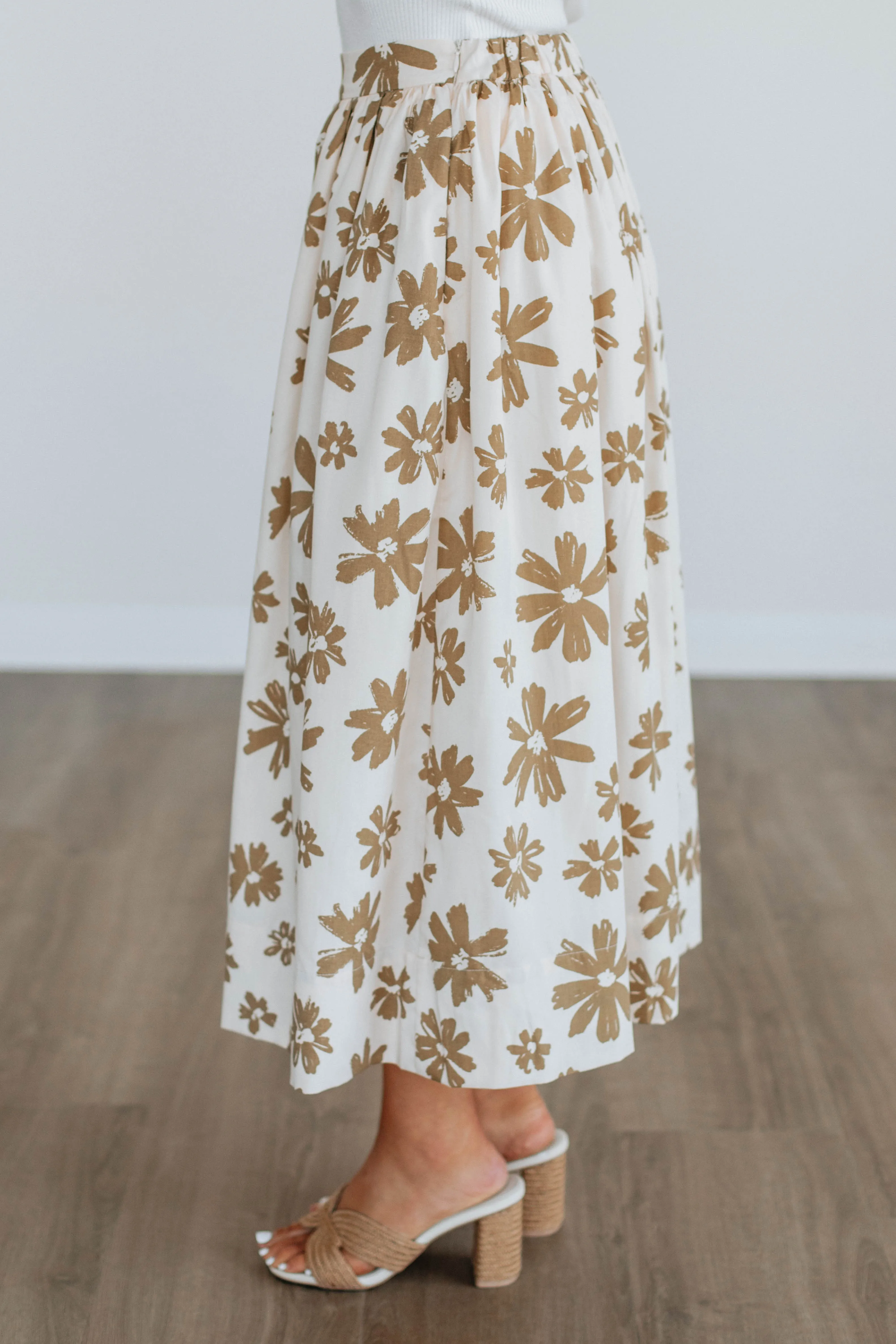Perri Floral Midi Skirt sold by Wild Oak Boutique product image thumbnail 3