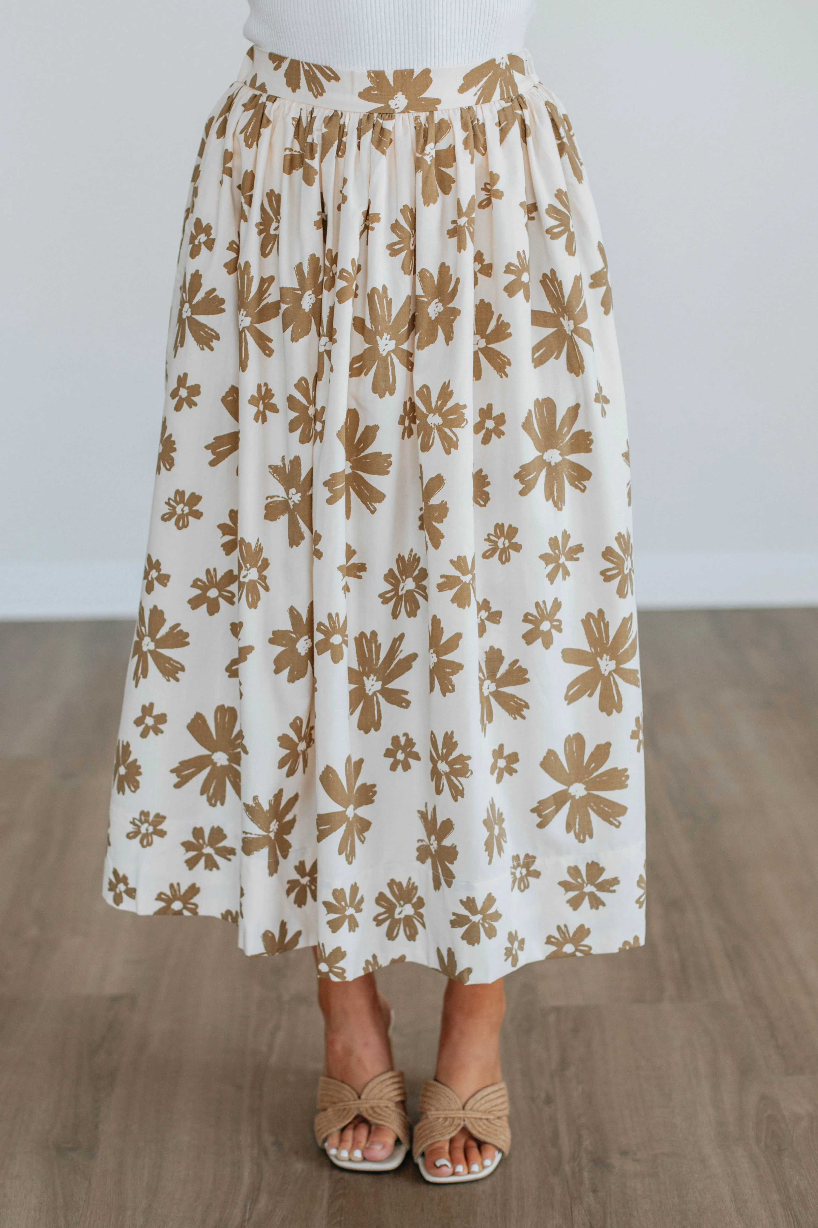 Perri Floral Midi Skirt sold by Wild Oak Boutique product image thumbnail 2
