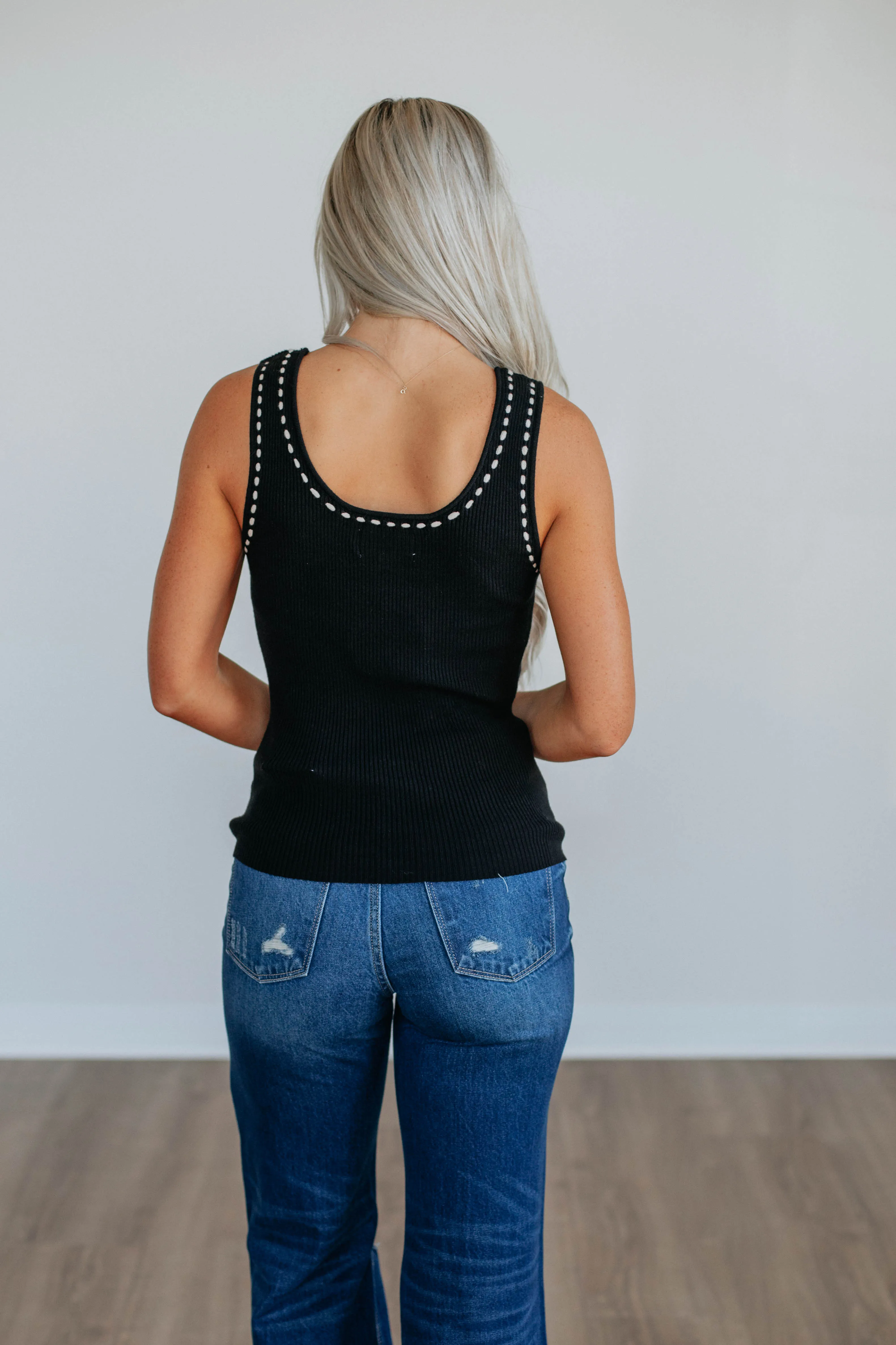 Lehni Ribbed Tank - Black sold by Wild Oak Boutique product image thumbnail 5