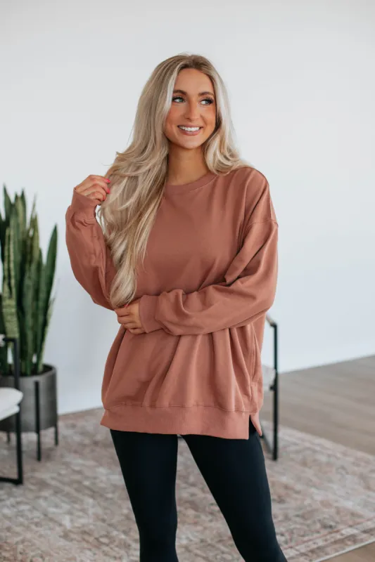 Day Dream Crewneck - Clay sold by Wild Oak Boutique