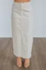 Joy Denim Skirt - Beige sold by Wild Oak Boutique