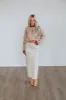 Joy Denim Skirt - Beige sold by Wild Oak Boutique