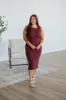 Carina Midi Dress - Merlot sold by Wild Oak Boutique