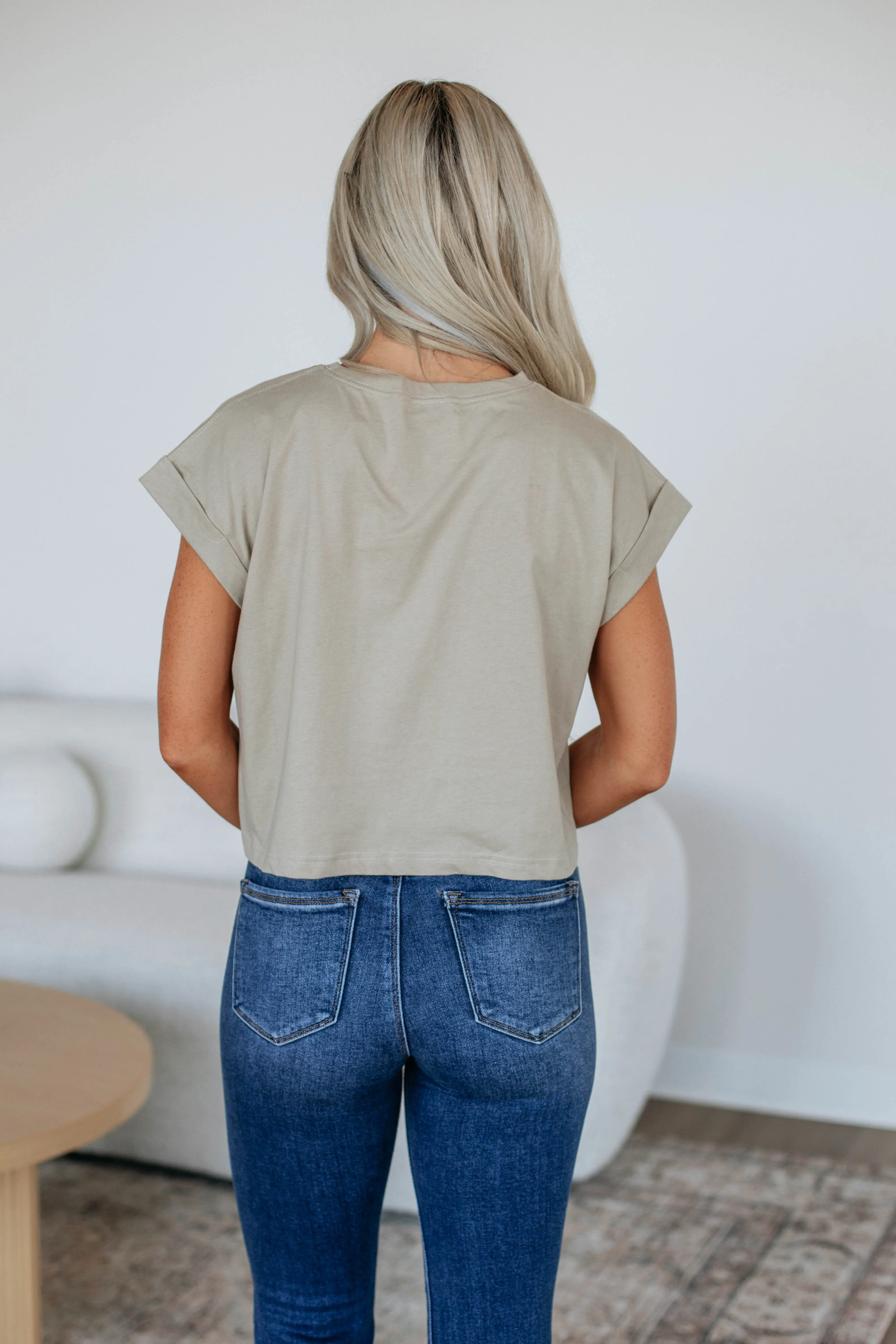 Jinger Basic Tee - Stone sold by Wild Oak Boutique product image thumbnail 5