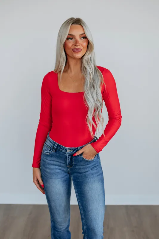 Kiora Bodysuit - Red sold by Wild Oak Boutique