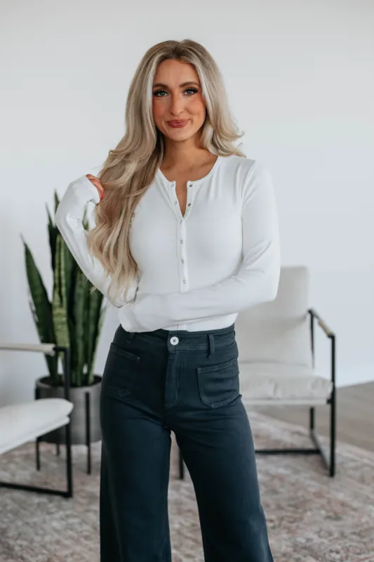 Liora Ribbed Top - Ivory sold by Wild Oak Boutique