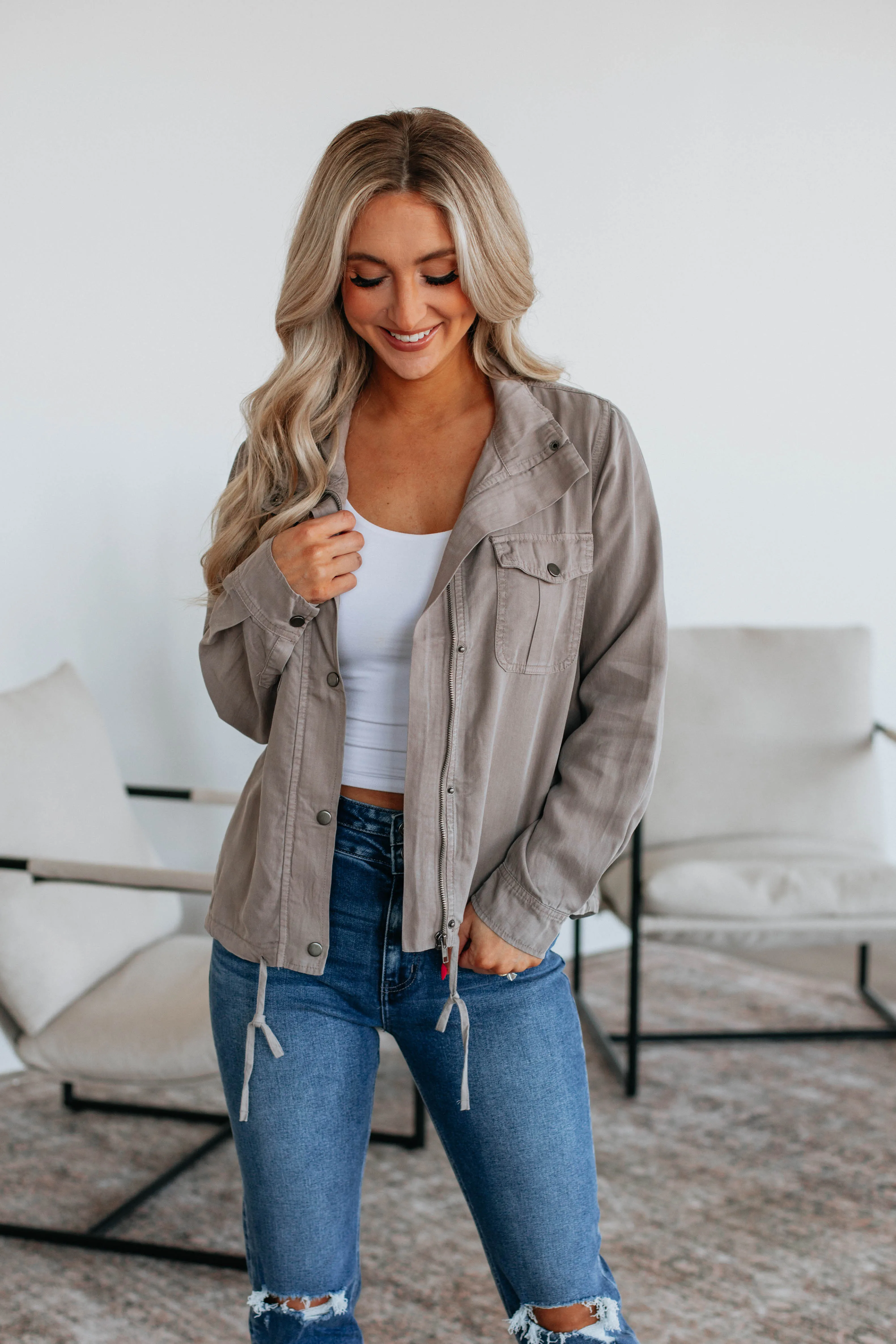 Finnegan Lightweight Jacket - Stone sold by Wild Oak Boutique product image thumbnail 4