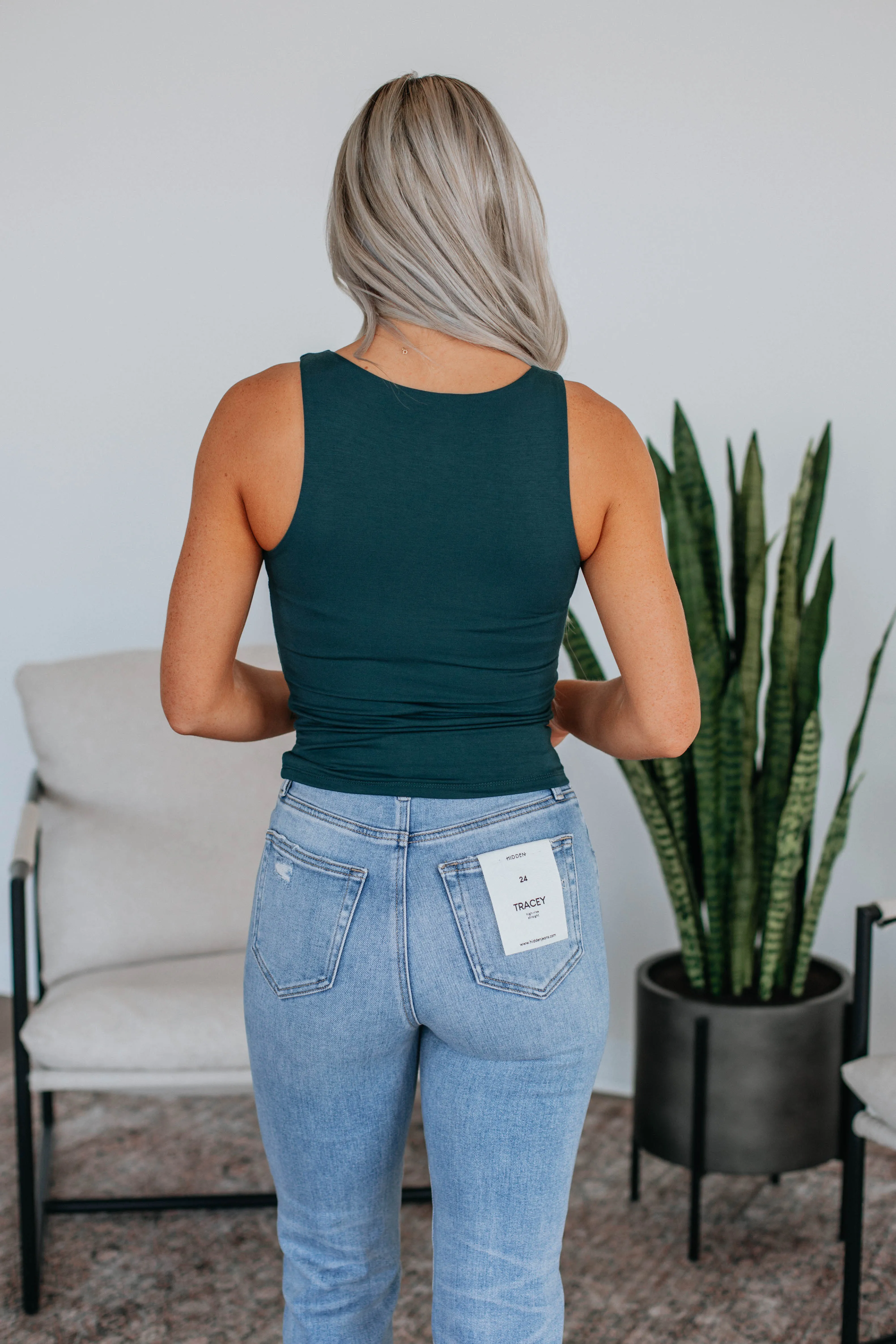 Ariel Basic Tank - Peacock sold by Wild Oak Boutique product image thumbnail 5