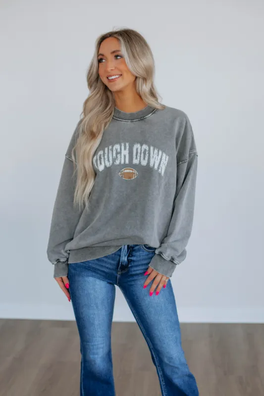 Touch Down Oversized Crewneck sold by Wild Oak Boutique