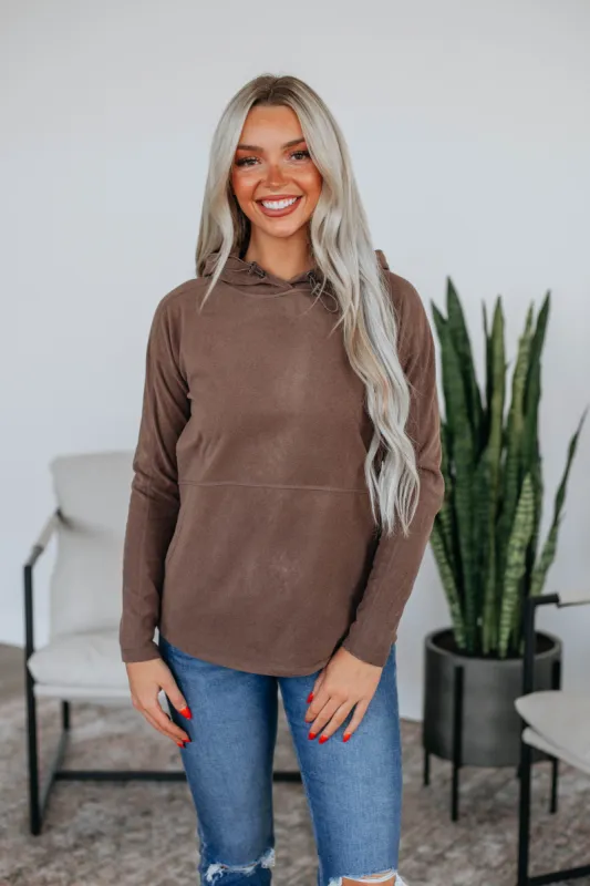 Miya Hoodie - Mocha sold by Wild Oak Boutique