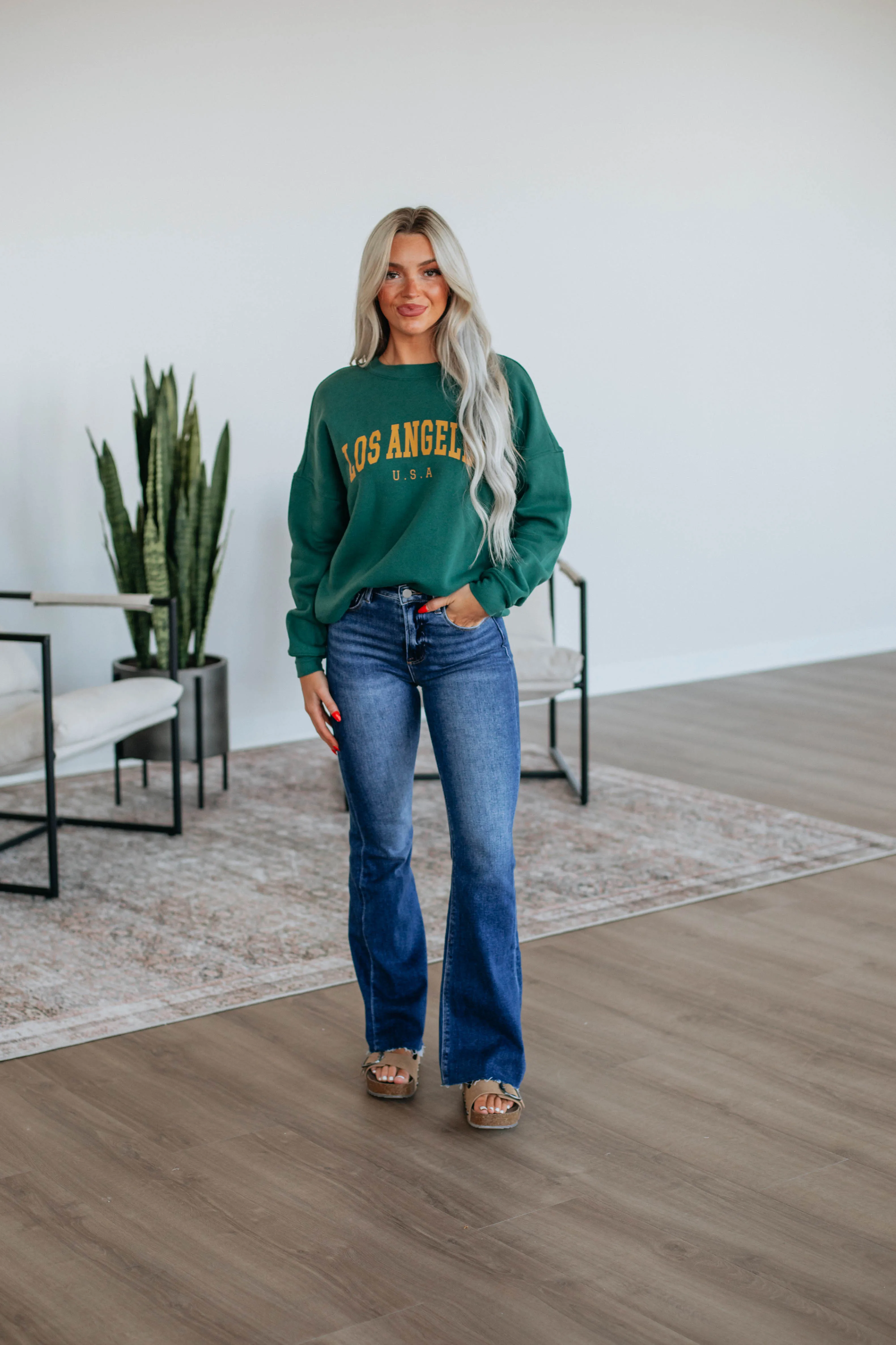 Los Angeles Crewneck sold by Wild Oak Boutique product image thumbnail 3