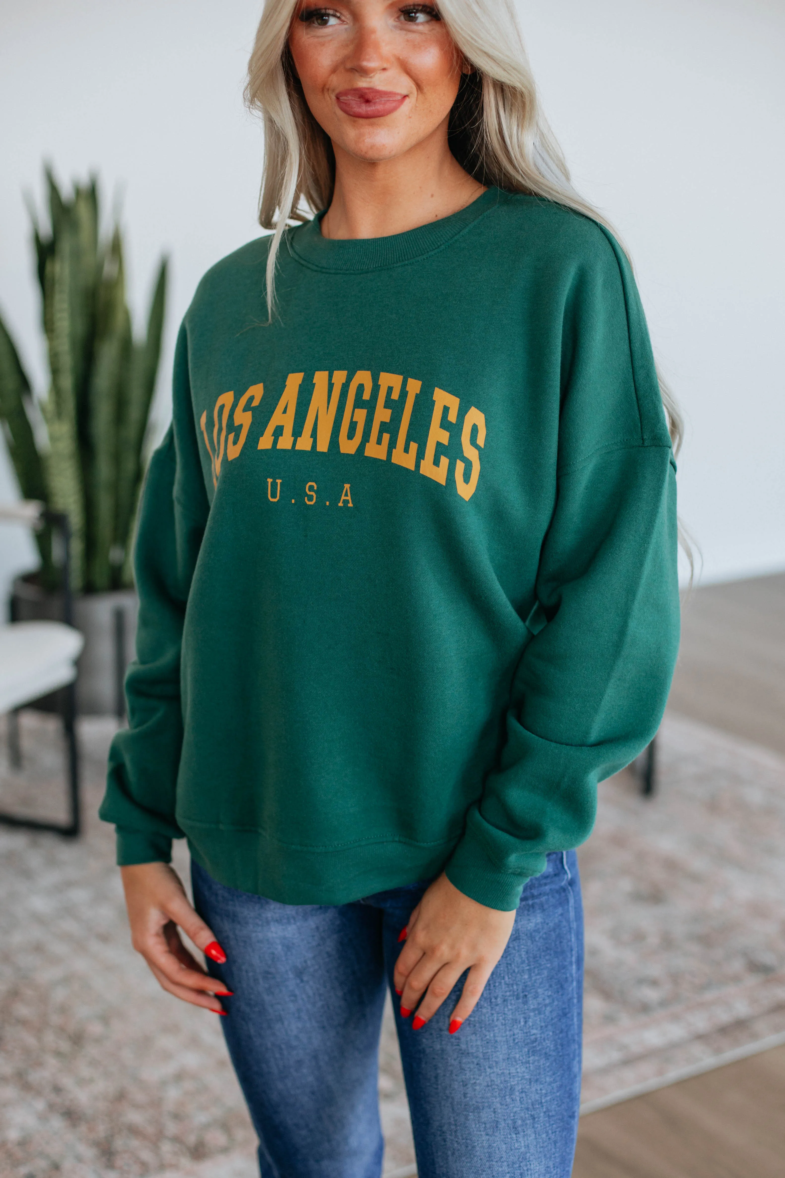 Los Angeles Crewneck sold by Wild Oak Boutique product image thumbnail 2