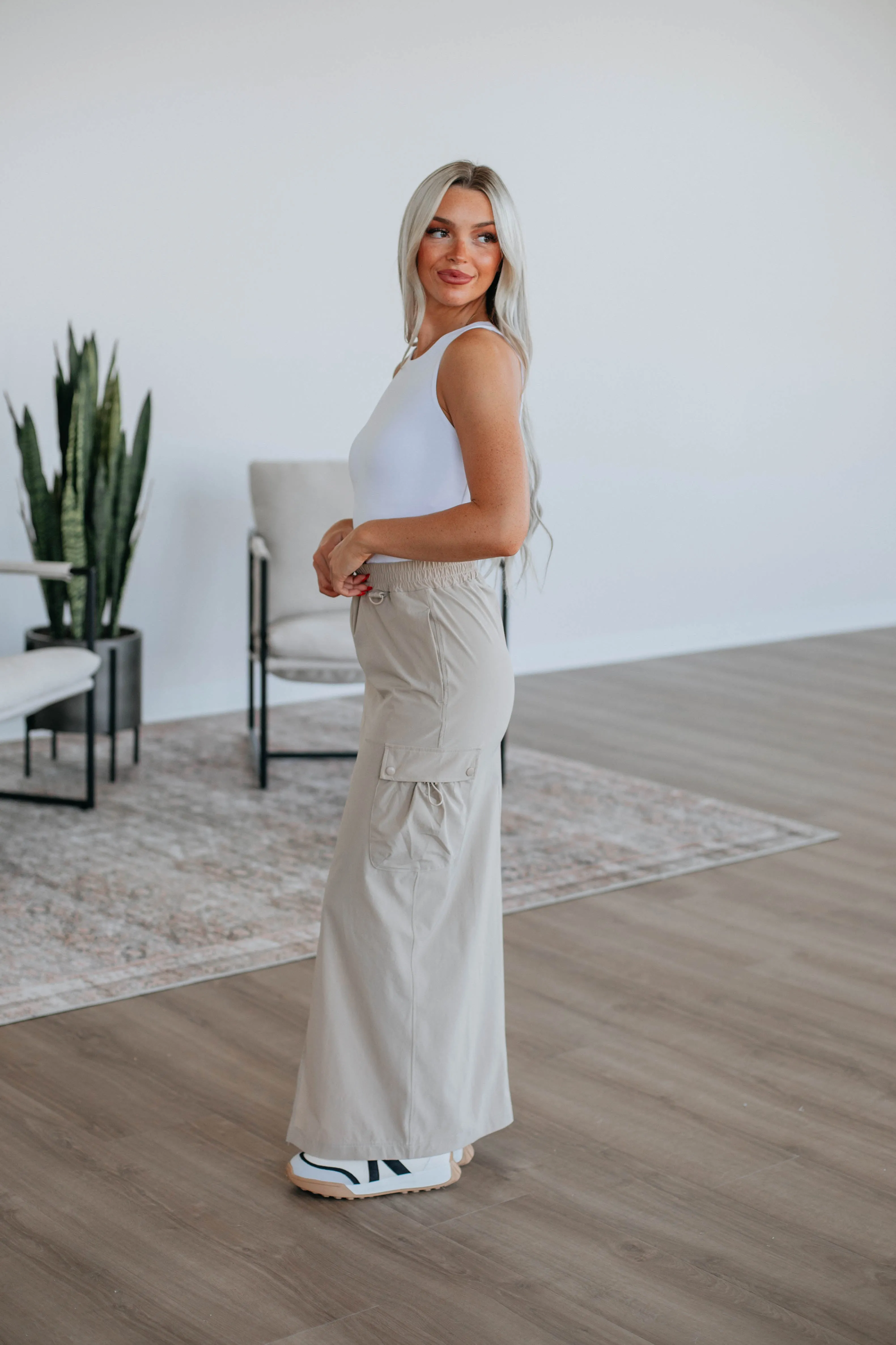 Rozen Cargo Skirt - Sand sold by Wild Oak Boutique product image thumbnail 4