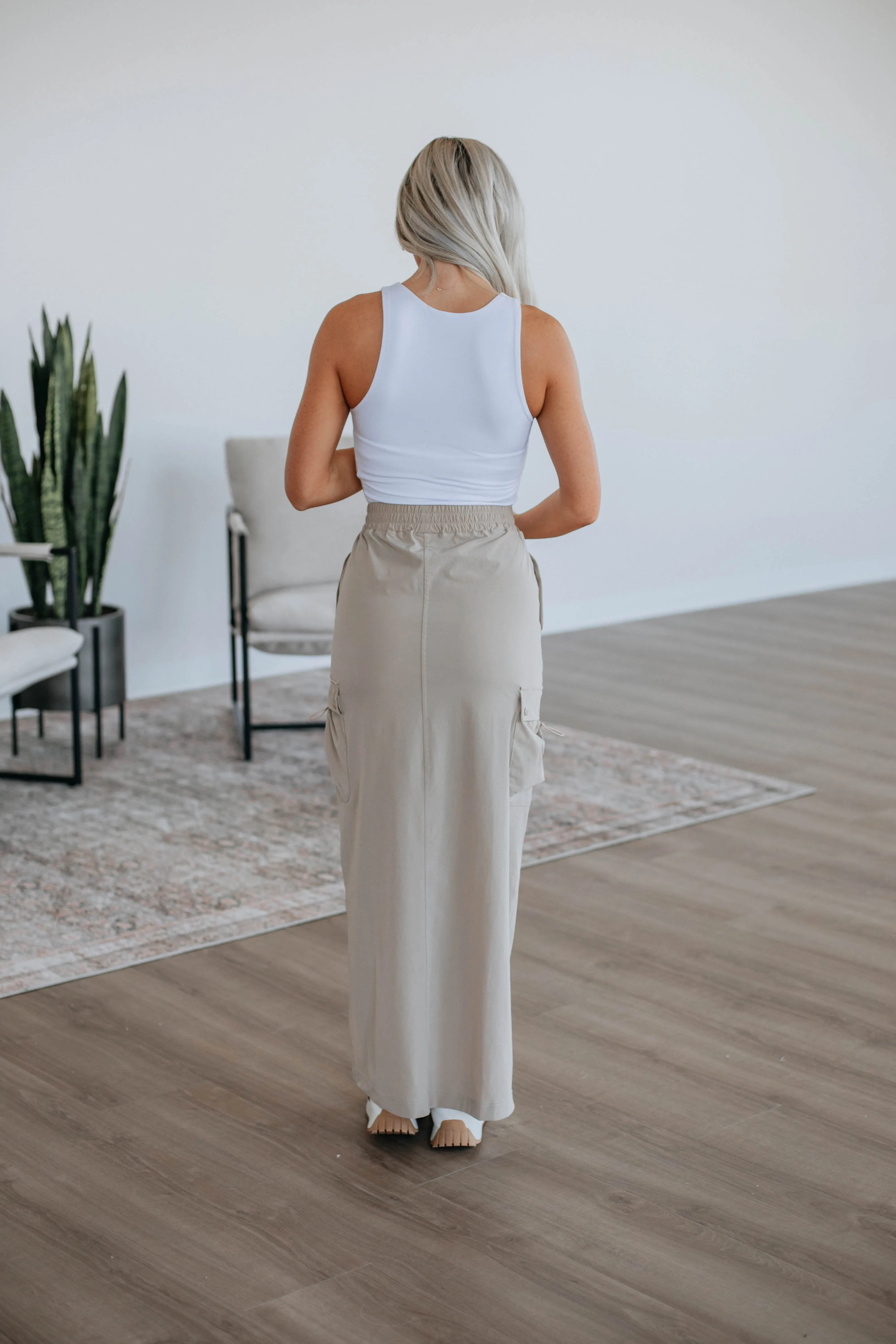 Rozen Cargo Skirt - Sand sold by Wild Oak Boutique product image thumbnail 5