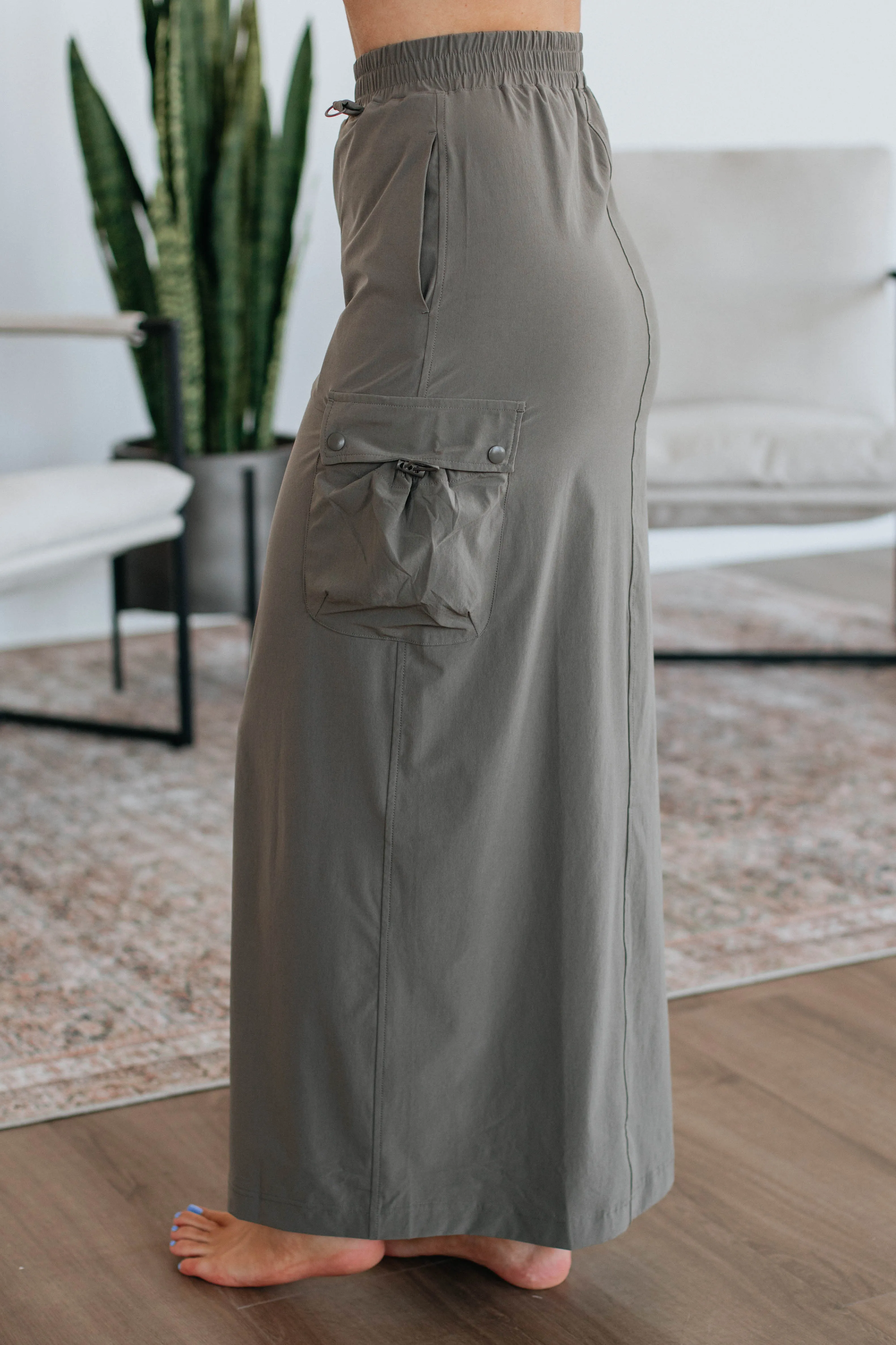 Rozen Cargo Skirt - Moss sold by Wild Oak Boutique product image thumbnail 4