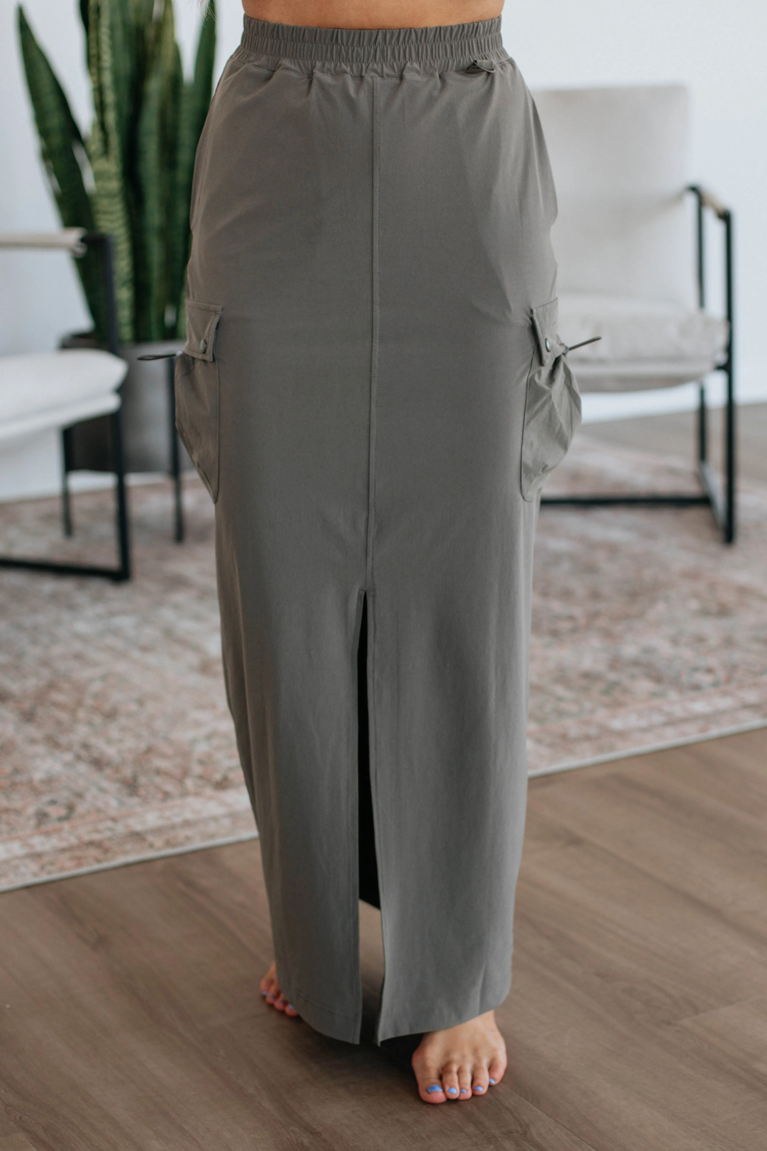 Rozen Cargo Skirt - Moss sold by Wild Oak Boutique product image thumbnail 2