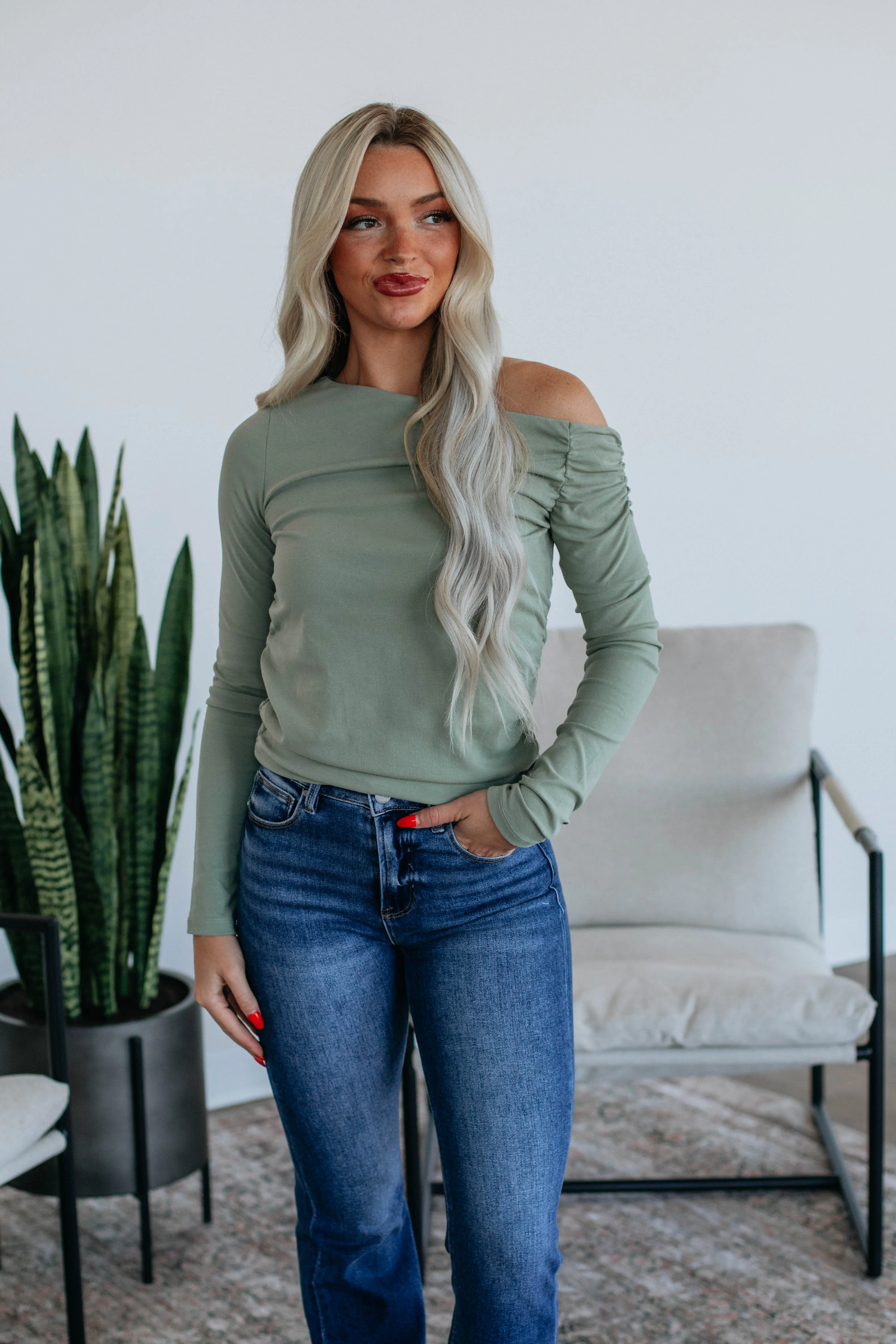 Zhoira Top - Sage sold by Wild Oak Boutique product image thumbnail 4