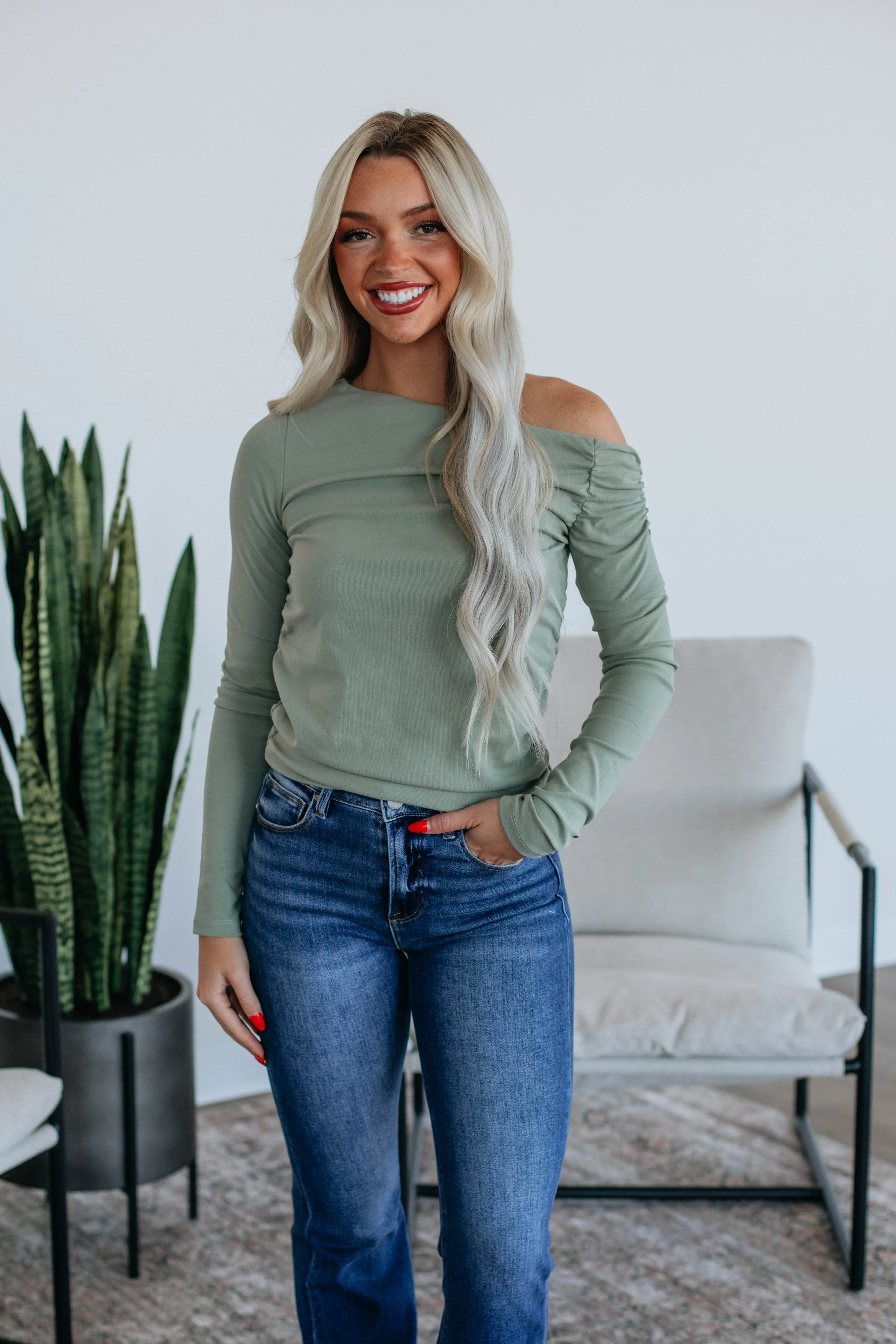 Zhoira Top - Sage sold by Wild Oak Boutique