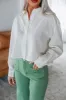 Larissa Striped Button Down - Ivory sold by Wild Oak Boutique