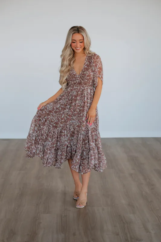 Annalea Midi Dress sold by Wild Oak Boutique