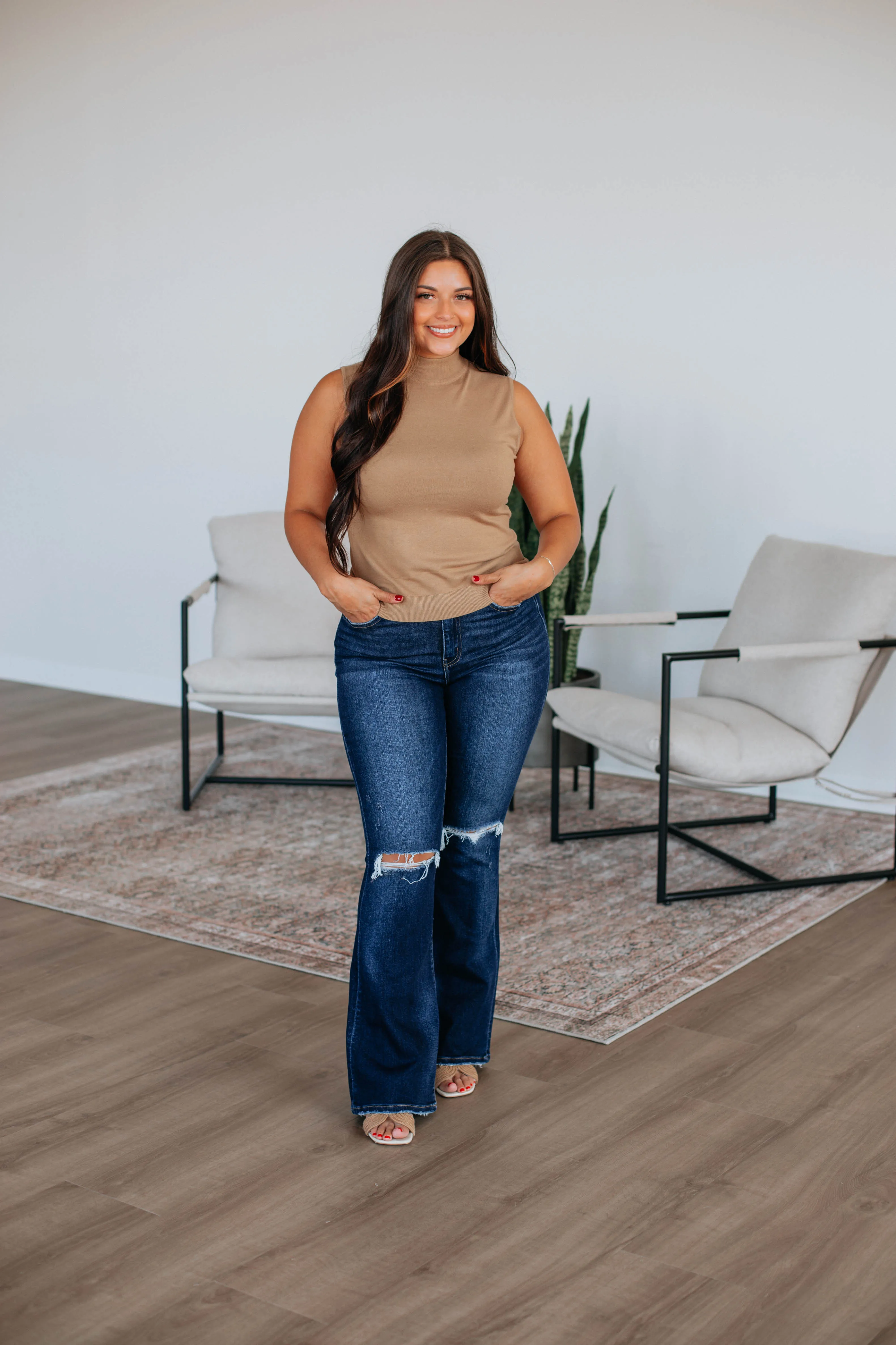 Kaslyn Knit Tank - Camel sold by Wild Oak Boutique product image thumbnail 5