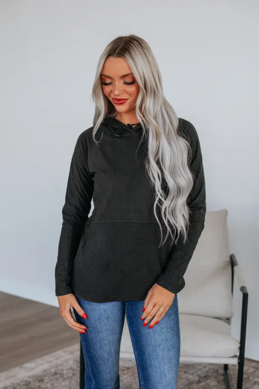 Miya Hoodie - Washed Black sold by Wild Oak Boutique