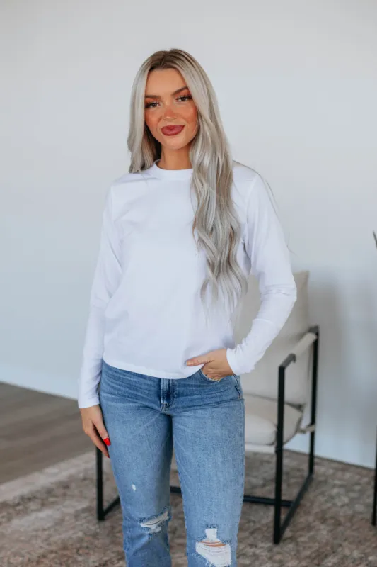 Shanna Long Sleeve Tee - Ivory sold by Wild Oak Boutique
