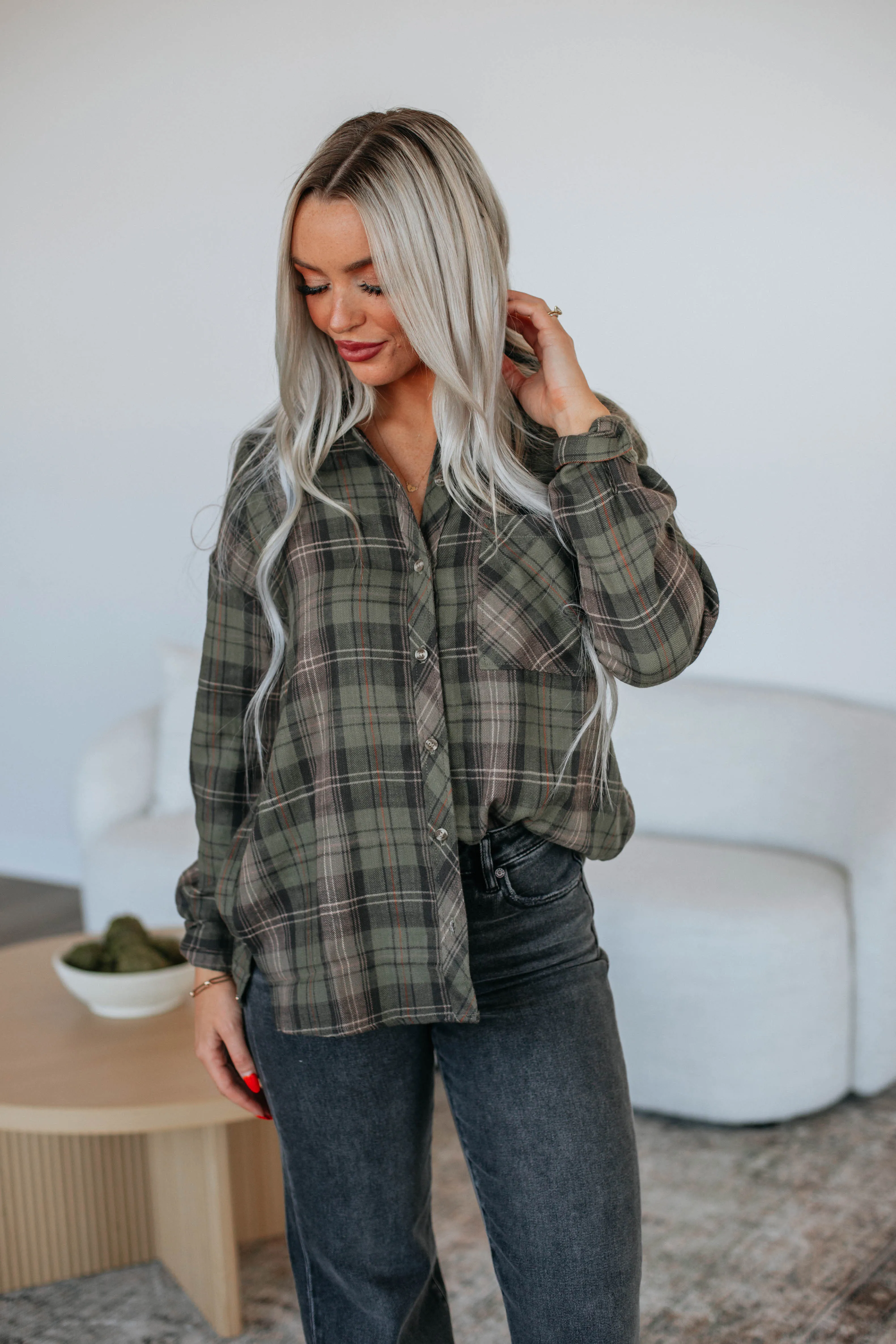 Rowena Flannel Top sold by Wild Oak Boutique product image thumbnail 4