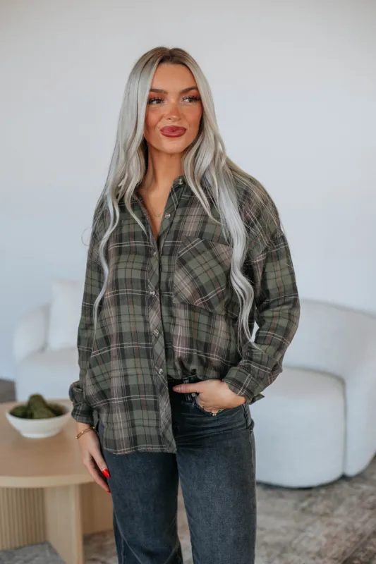 Rowena Flannel Top made by Wild Oak Boutique