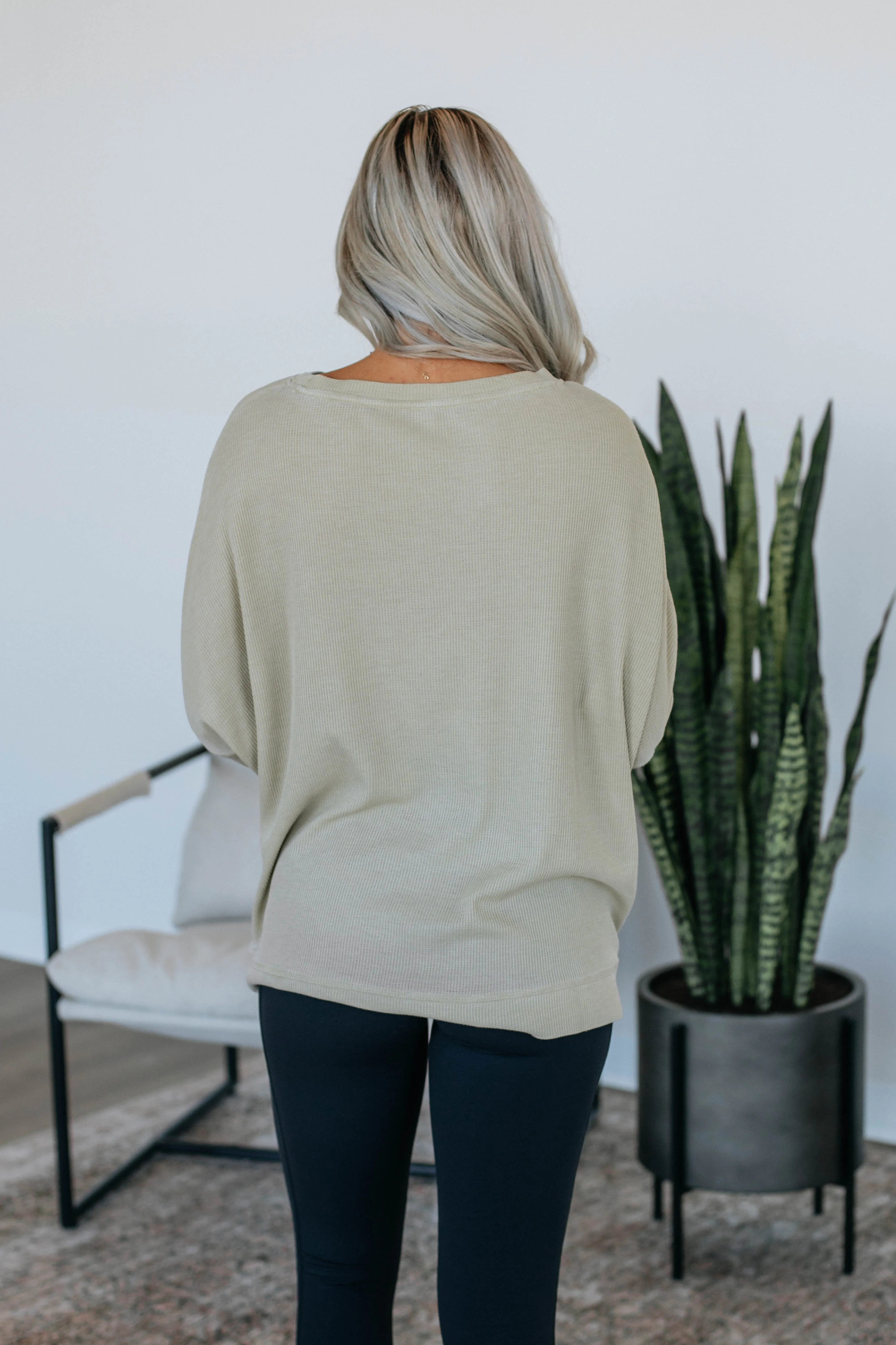 Breah Waffle Knit Top - Sand sold by Wild Oak Boutique product image thumbnail 5