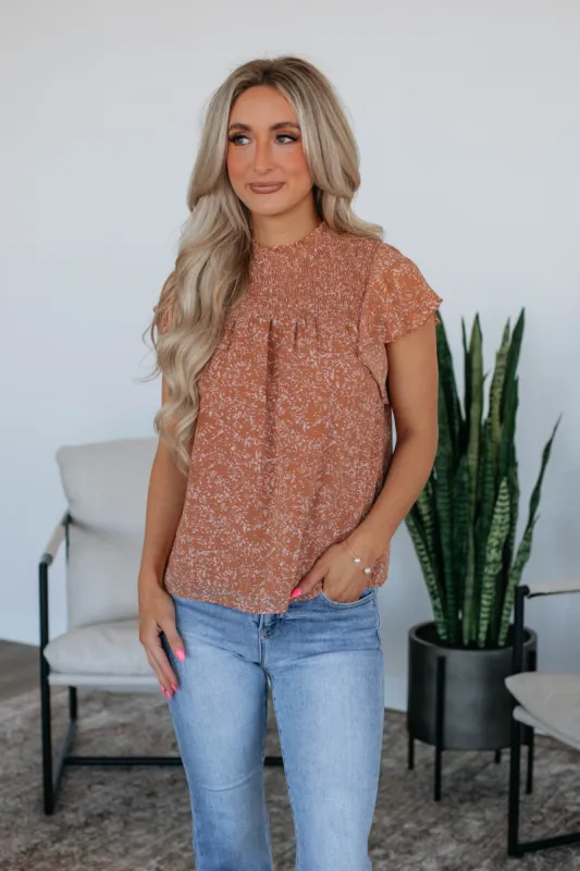 Leslee Floral Top sold by Wild Oak Boutique