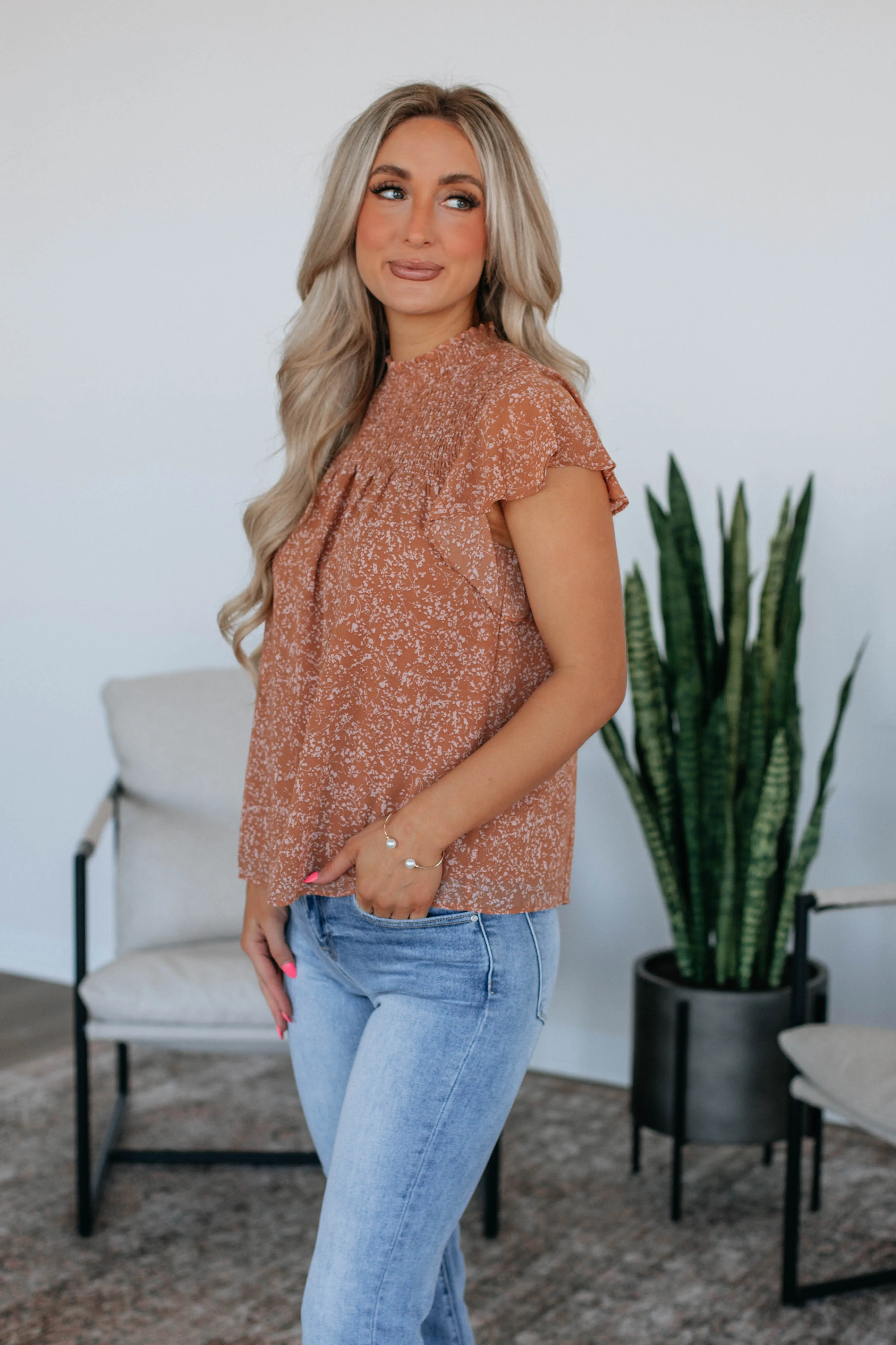 Leslee Floral Top sold by Wild Oak Boutique product image thumbnail 2