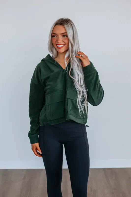 Aundria Fleece Pullover - Forest sold by Wild Oak Boutique