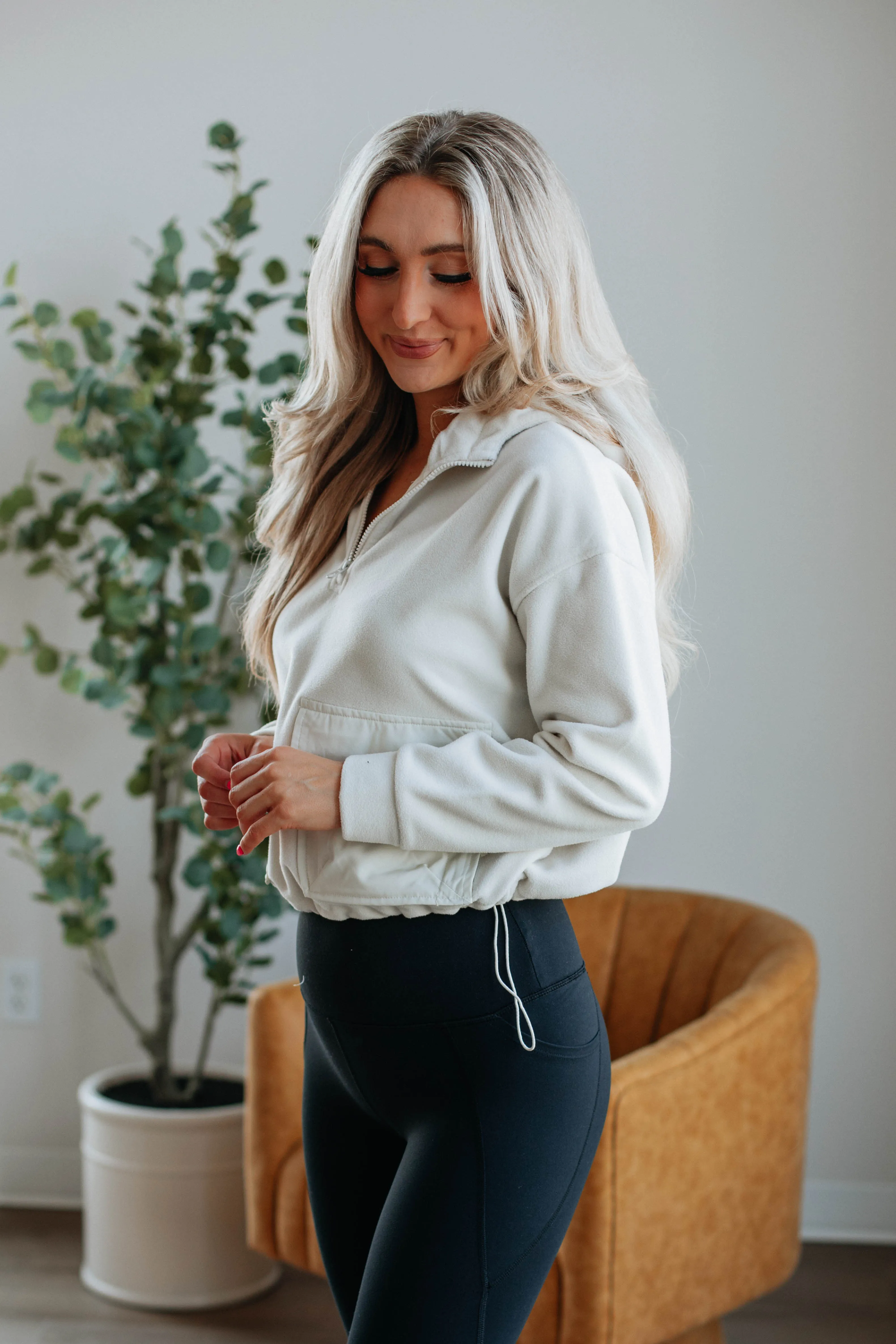 Aundria Fleece Pullover - Cream sold by Wild Oak Boutique product image thumbnail 4