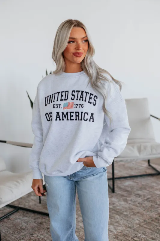USA Crewneck sold by Wild Oak Boutique
