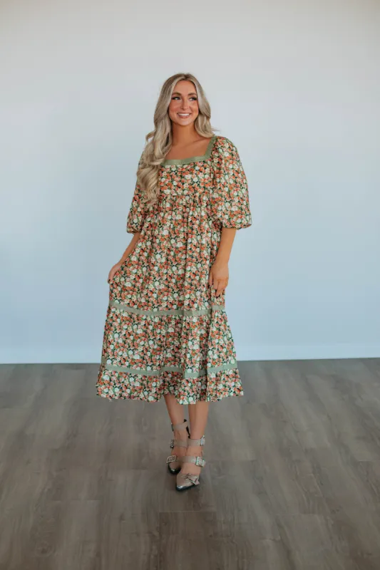 Nautia Floral Dress sold by Wild Oak Boutique