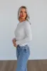 Sloane Basic Top - Oatmeal sold by Wild Oak Boutique
