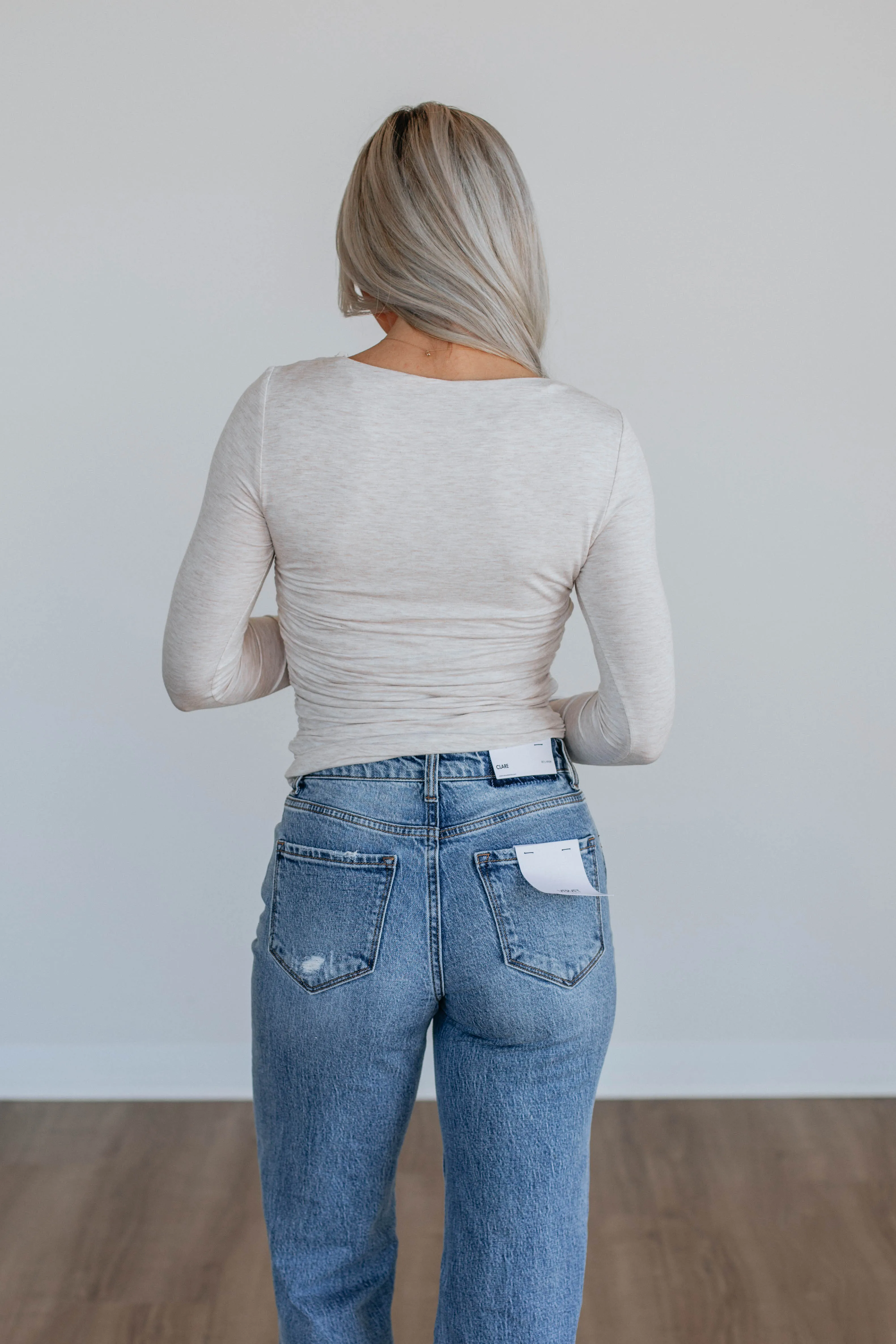 Sloane Basic Top - Oatmeal sold by Wild Oak Boutique product image thumbnail 4